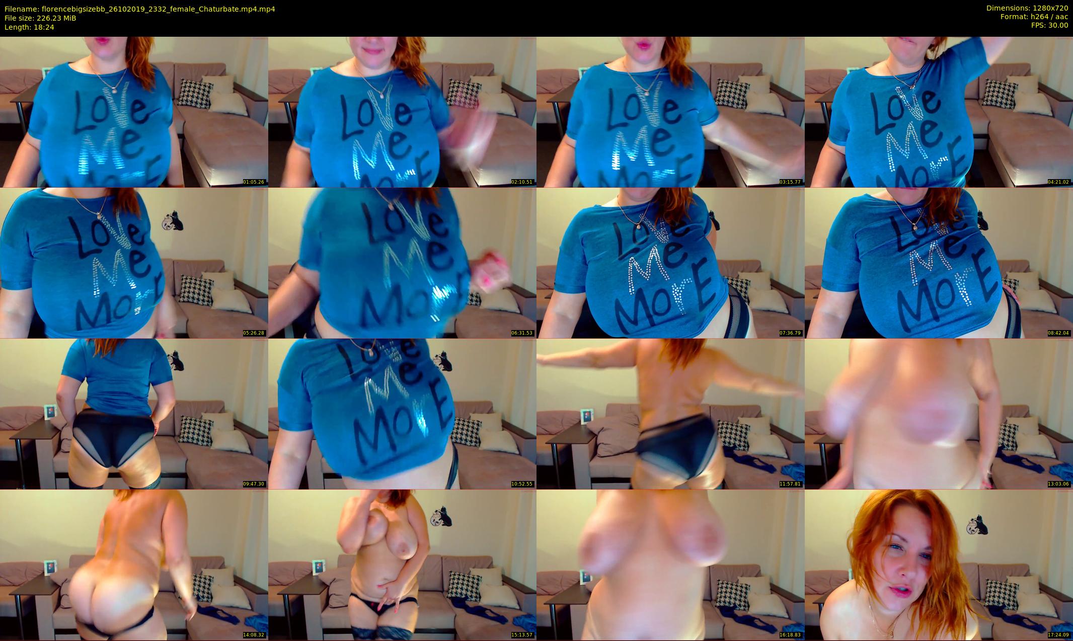 florencebigsizebb — 19 minute Chaturbate female cam show recording, 720p, Oct 26, 2019