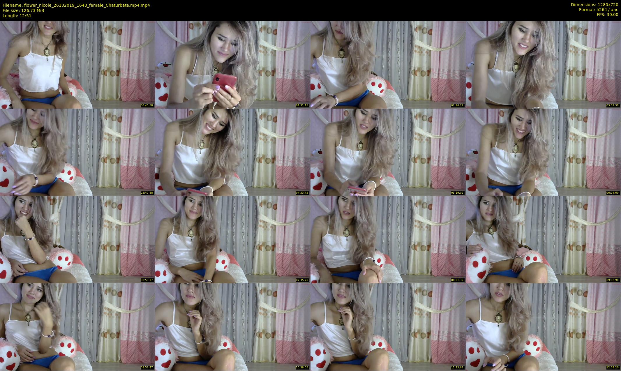 flower_nicole — 13 minute Chaturbate female cam show recording, 720p, Oct 26, 2019