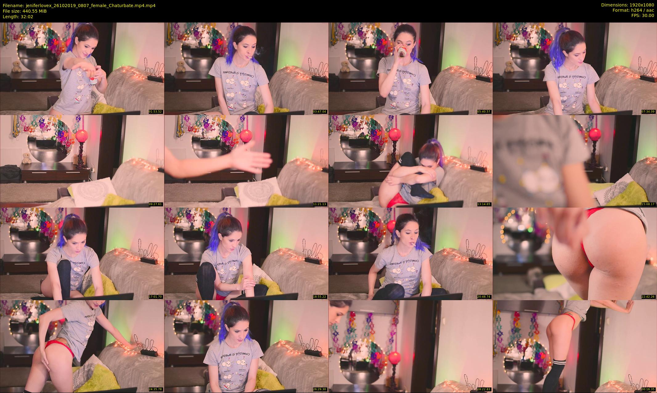 jeniferlovex — 33 minute Chaturbate female cam show recording, 1080p, Oct 26, 2019