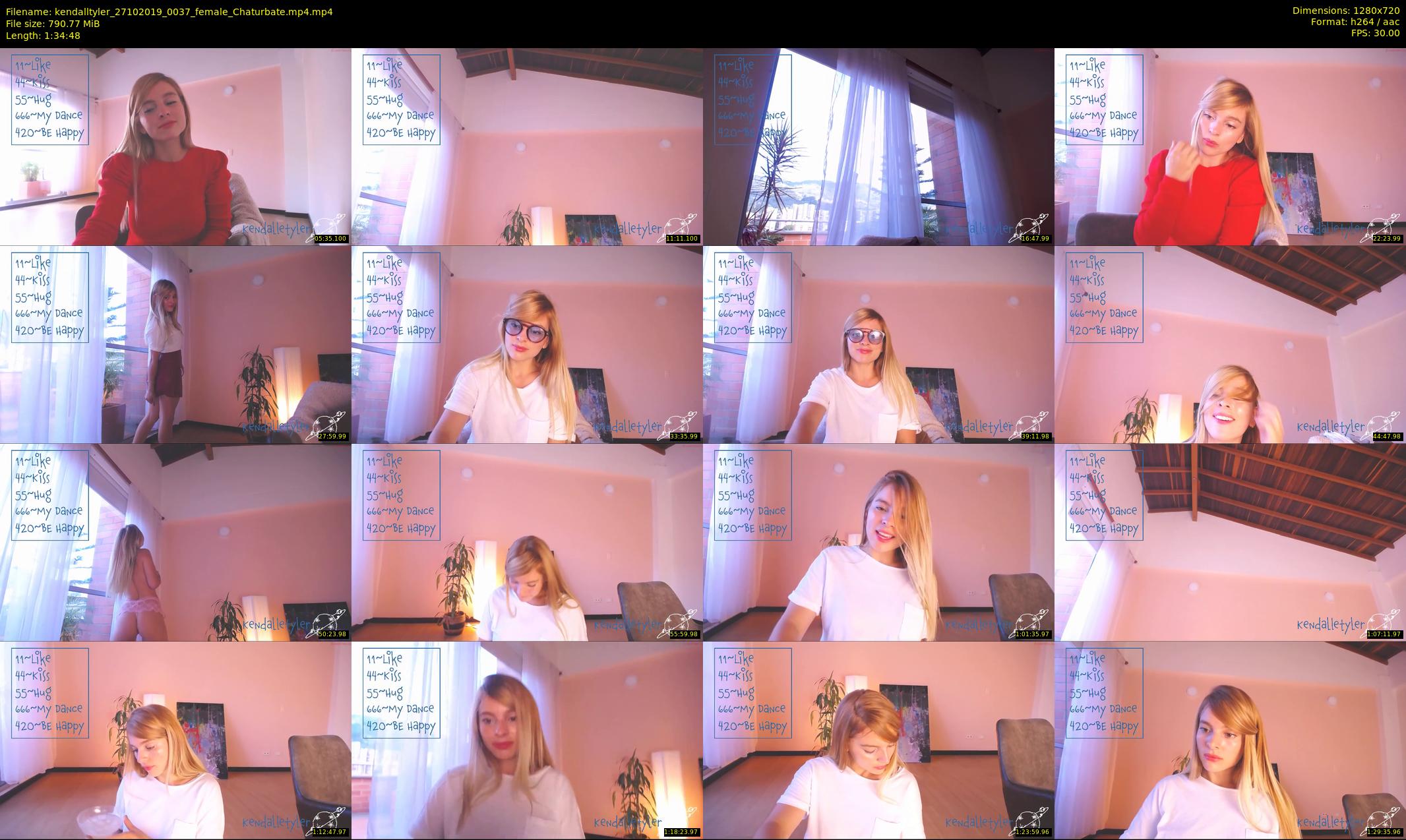 kendalltyler — 95 minute Chaturbate female cam show recording, 720p, Oct 27, 2019