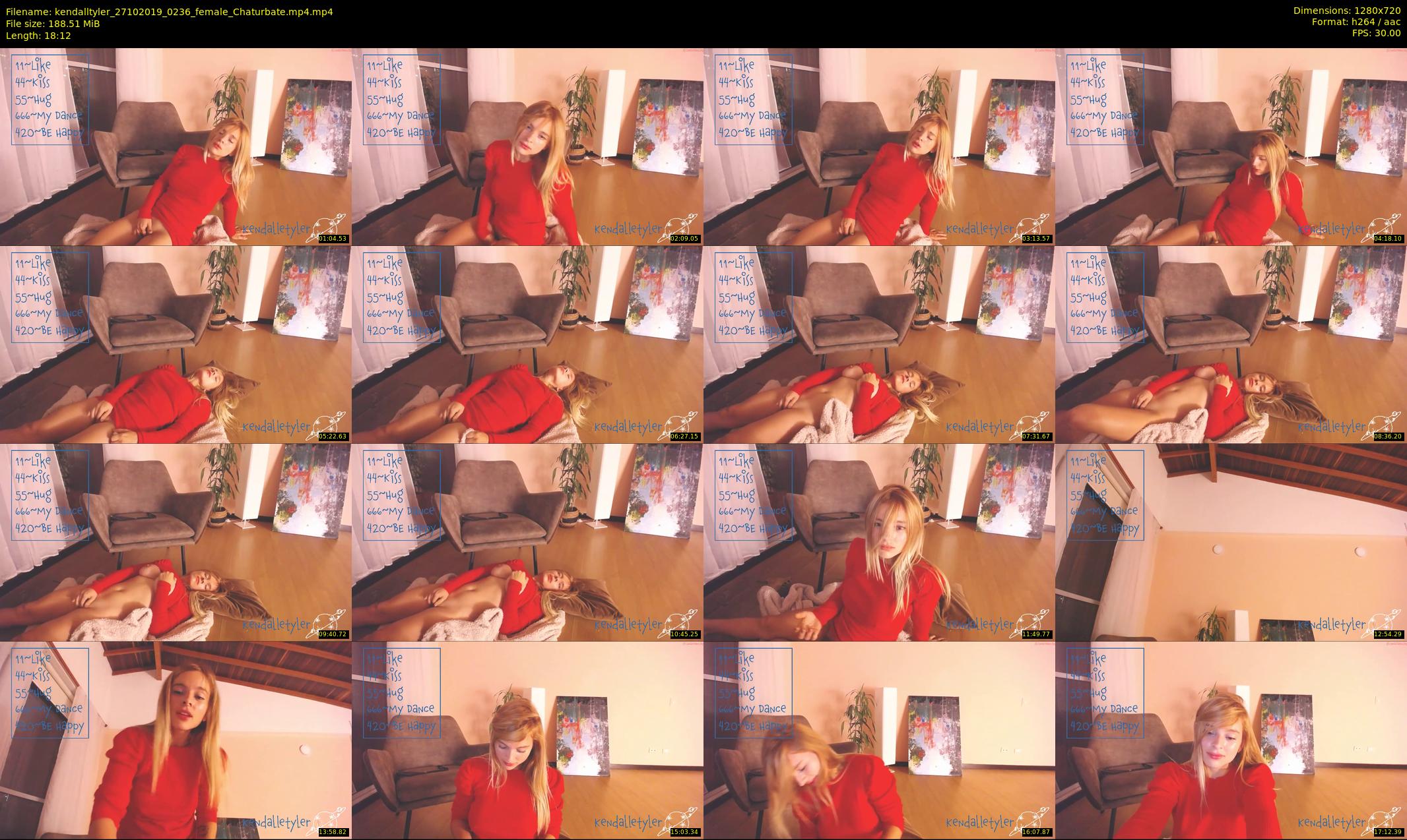 kendalltyler — 19 minute Chaturbate female cam show recording, 720p, Oct 27, 2019