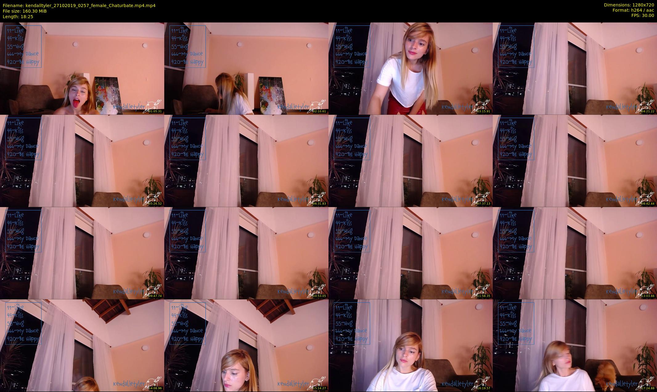 kendalltyler — 19 minute Chaturbate female cam show recording, 720p, Oct 27, 2019