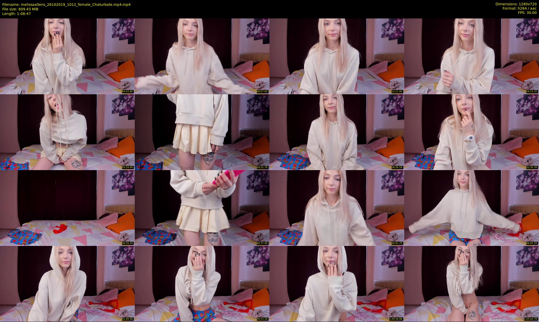 melissaallens — 69 minute Chaturbate female cam show recording, 720p, Oct 26, 2019