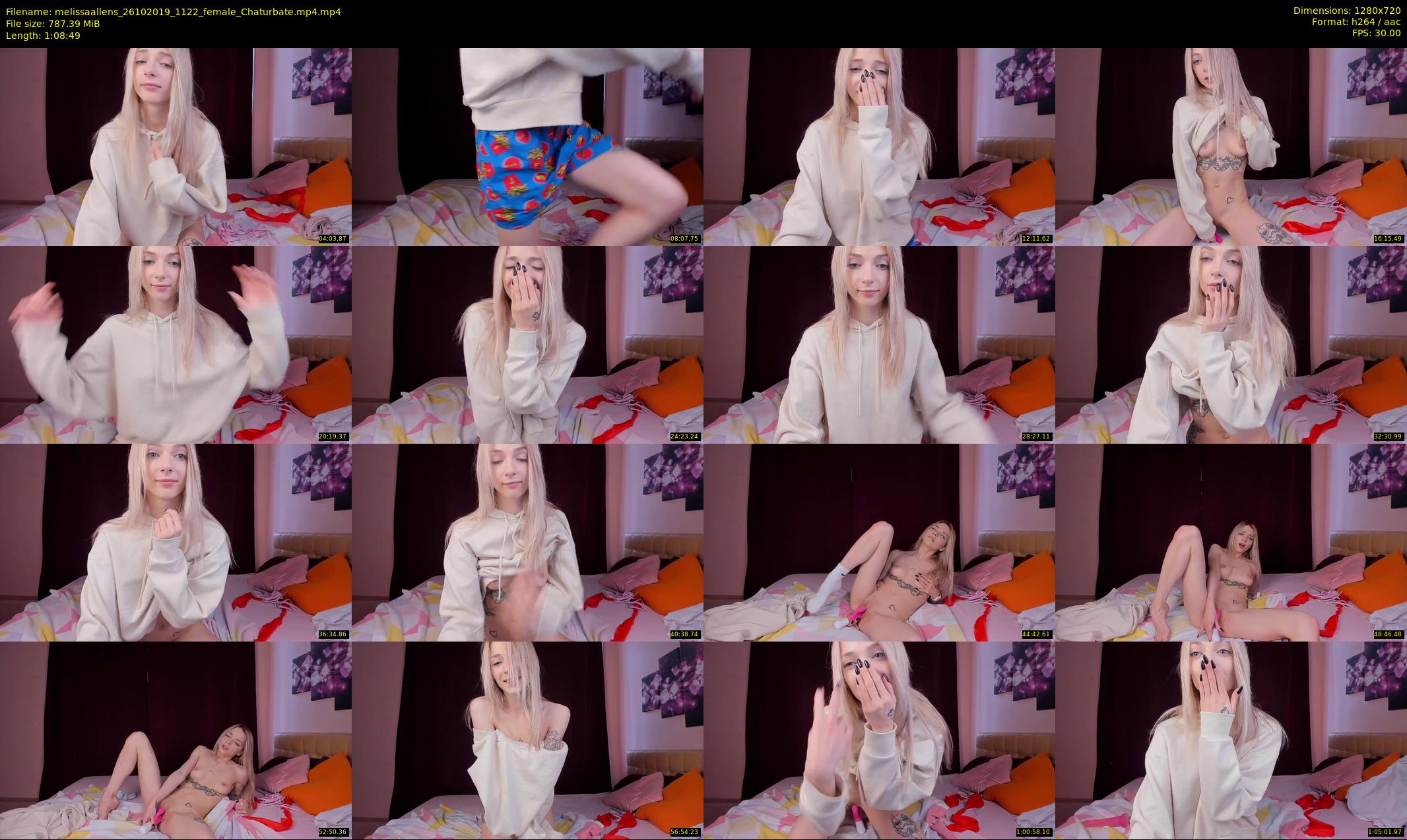 melissaallens — 69 minute Chaturbate female cam show recording, 720p, Oct 26, 2019