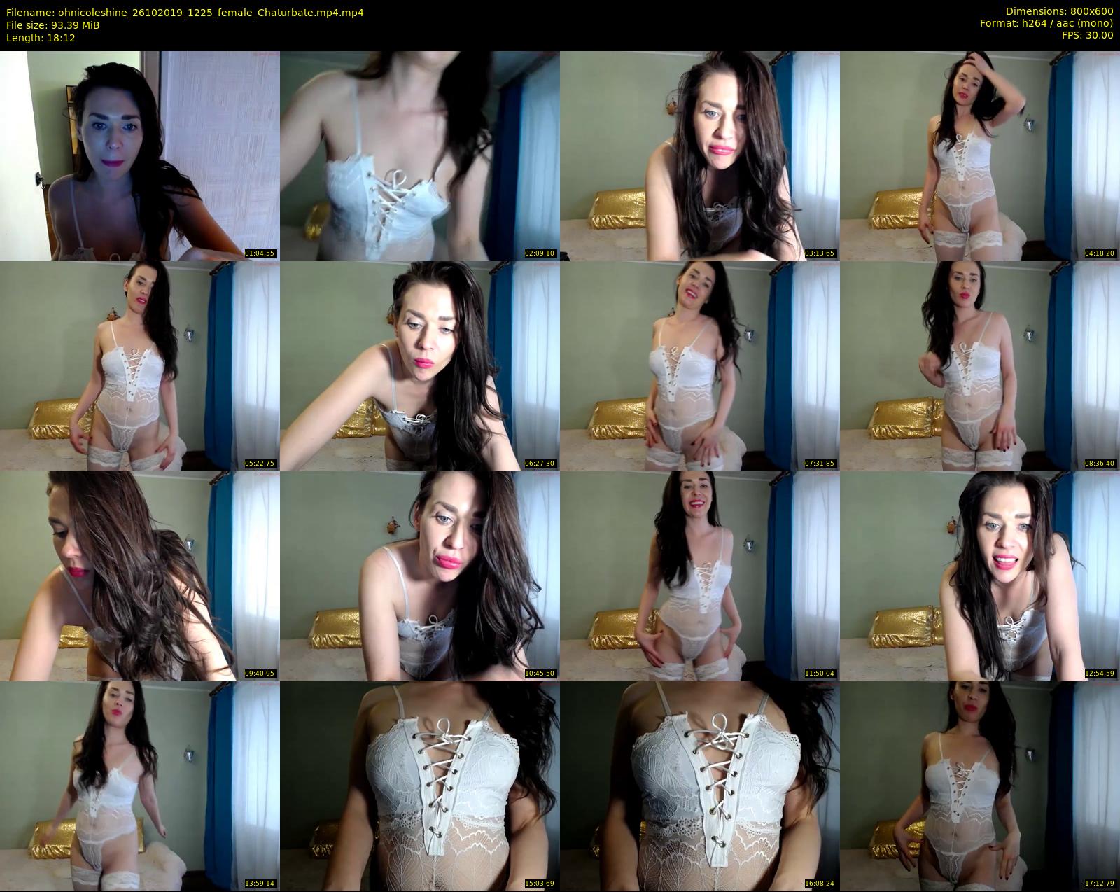 ohnicoleshine — 19 minute Chaturbate female cam show recording, 480p, Oct 26, 2019
