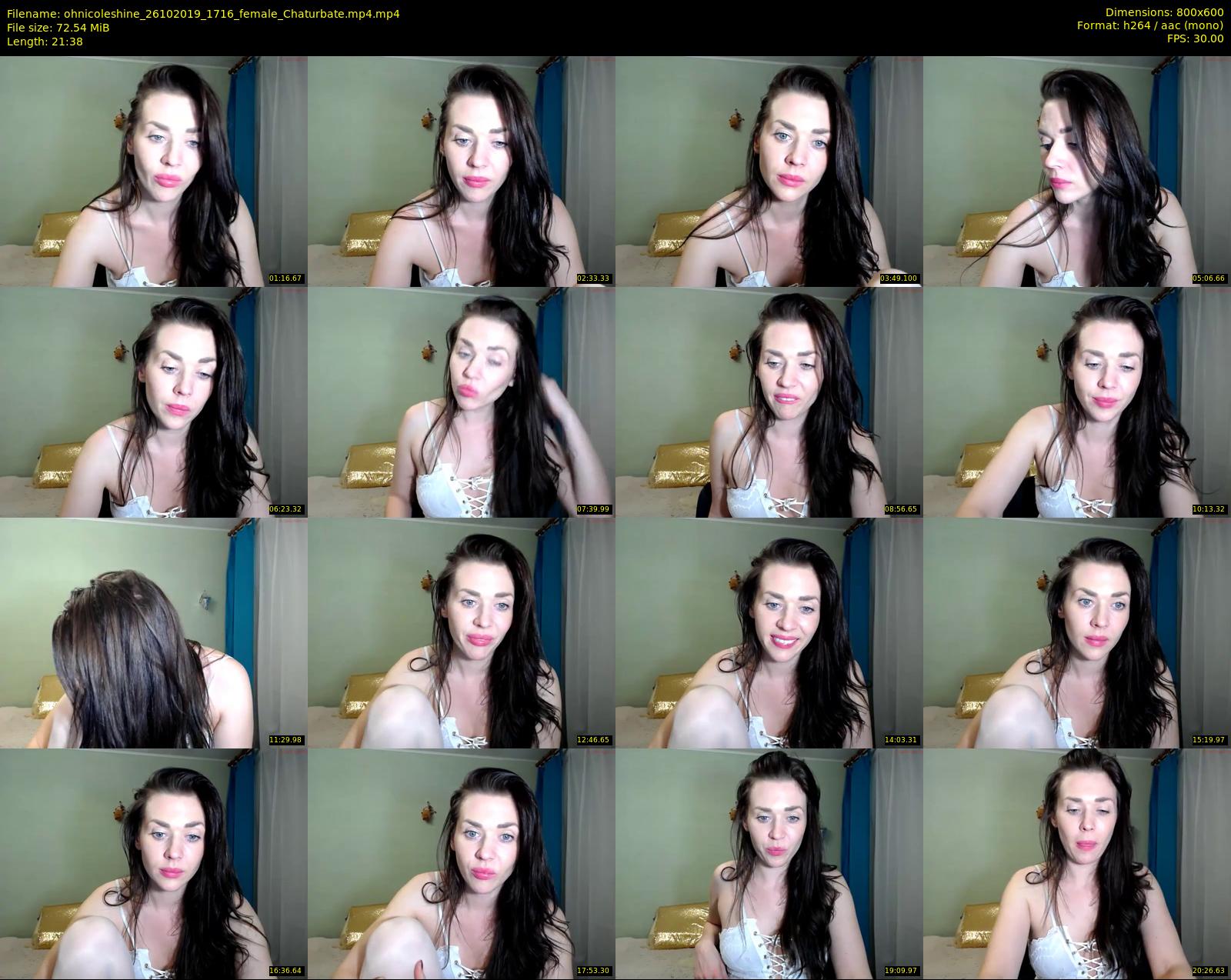 ohnicoleshine — 22 minute Chaturbate female cam show recording, 480p, Oct 26, 2019