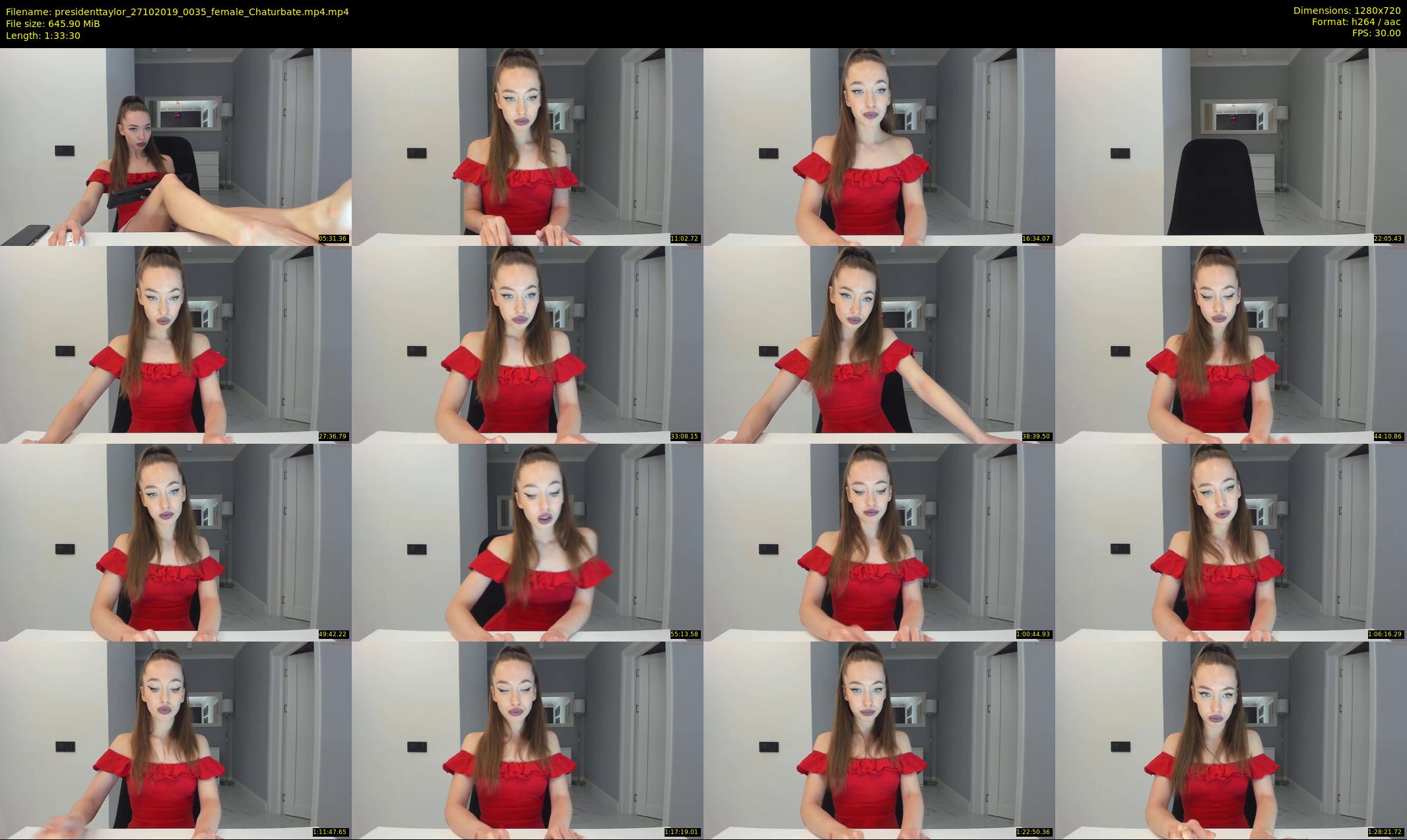 presidenttaylor — 94 minute Chaturbate female cam show recording, 720p, Oct 27, 2019