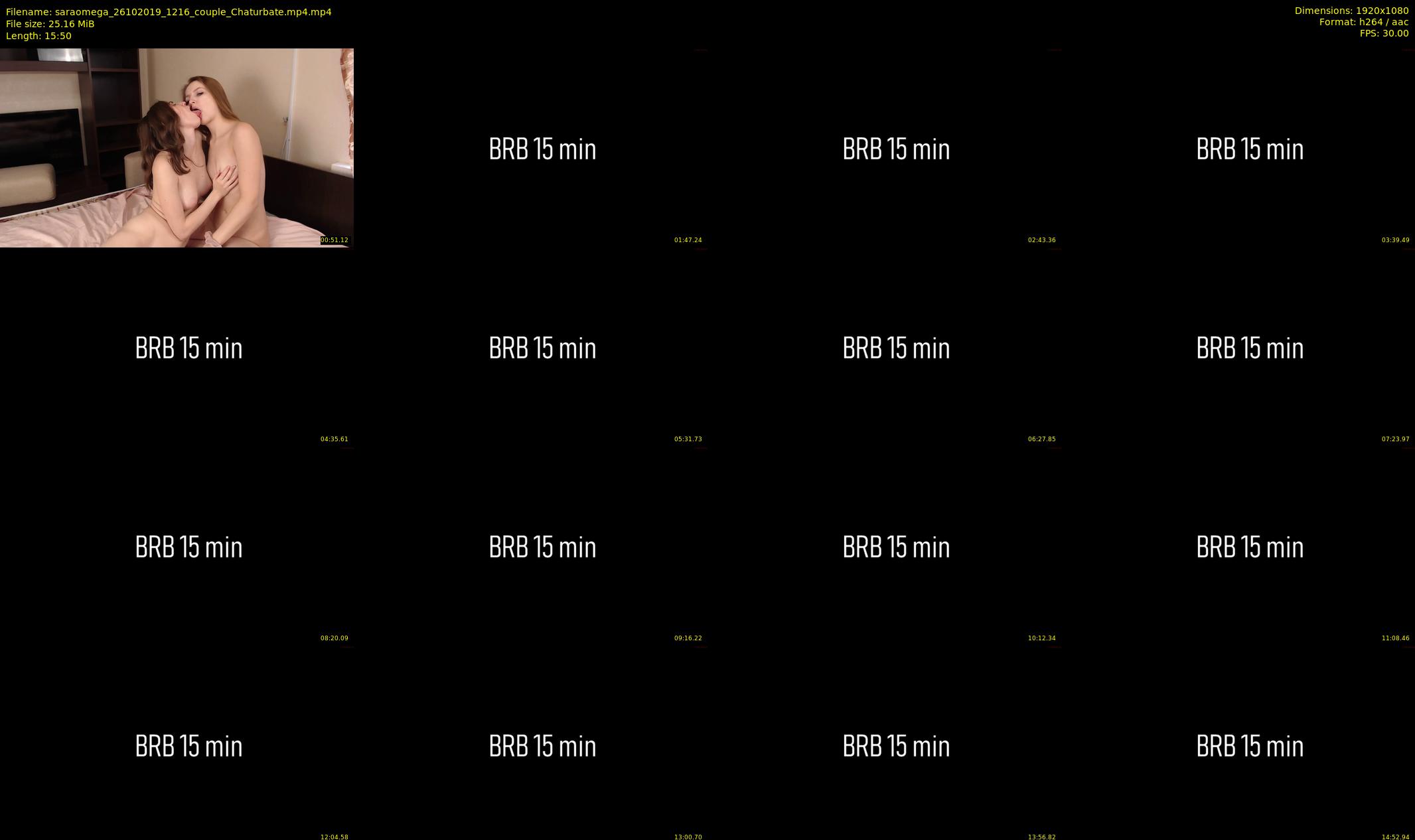 saraomega — 16 minute Chaturbate couple cam show recording, 1080p, Oct 26, 2019