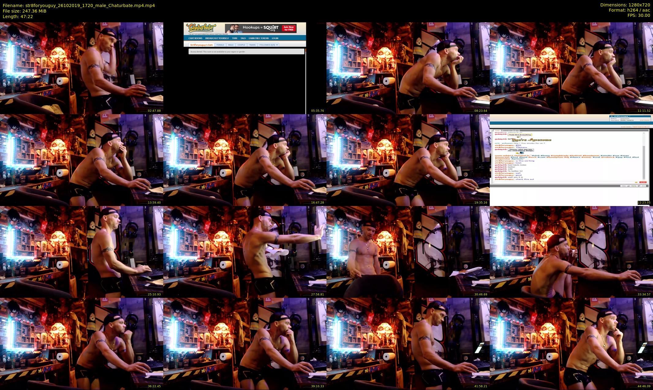 str8foryouguy — 48 minute Chaturbate male cam show recording, 720p, Oct 26, 2019