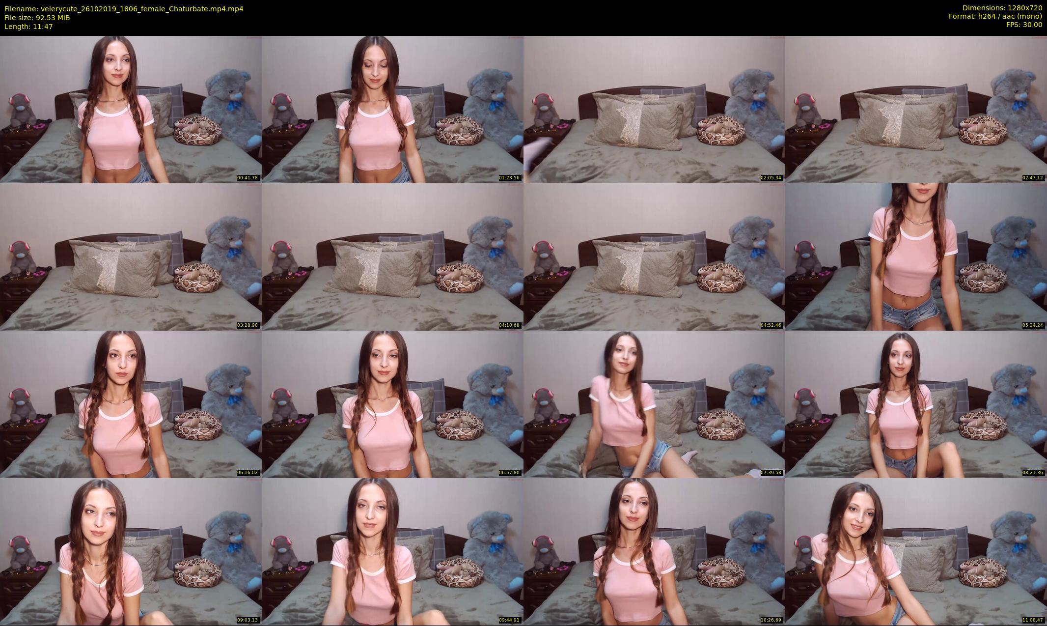 velerycute — 12 minute Chaturbate female cam show recording, 720p, Oct 26, 2019