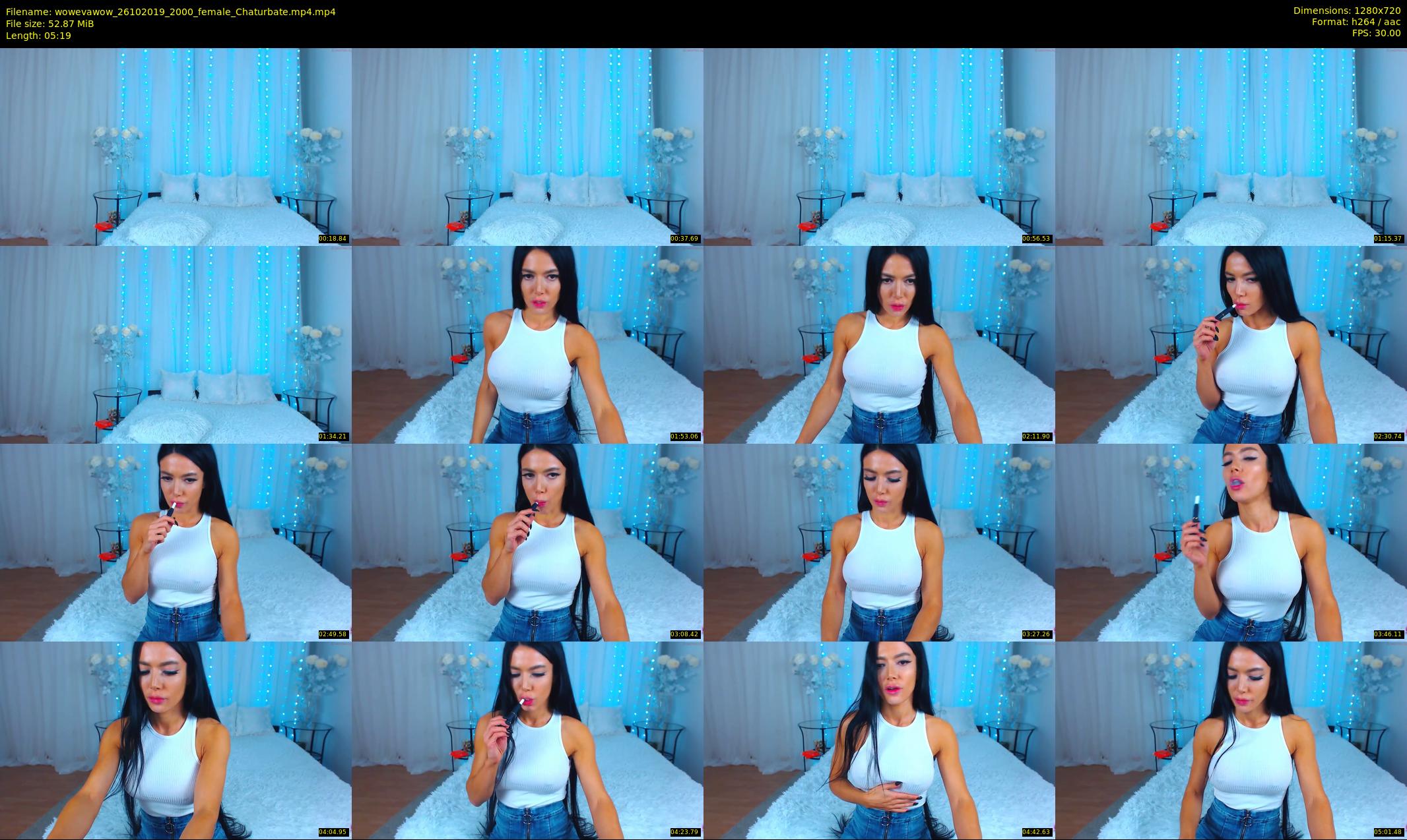 wowevawow — 6 minute Chaturbate female cam show recording, 720p, Oct 26, 2019