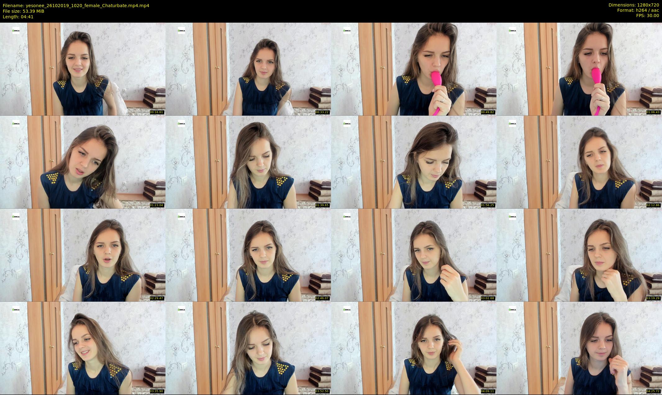 yesonee — 5 minute Chaturbate female cam show recording, 720p, Oct 26, 2019
