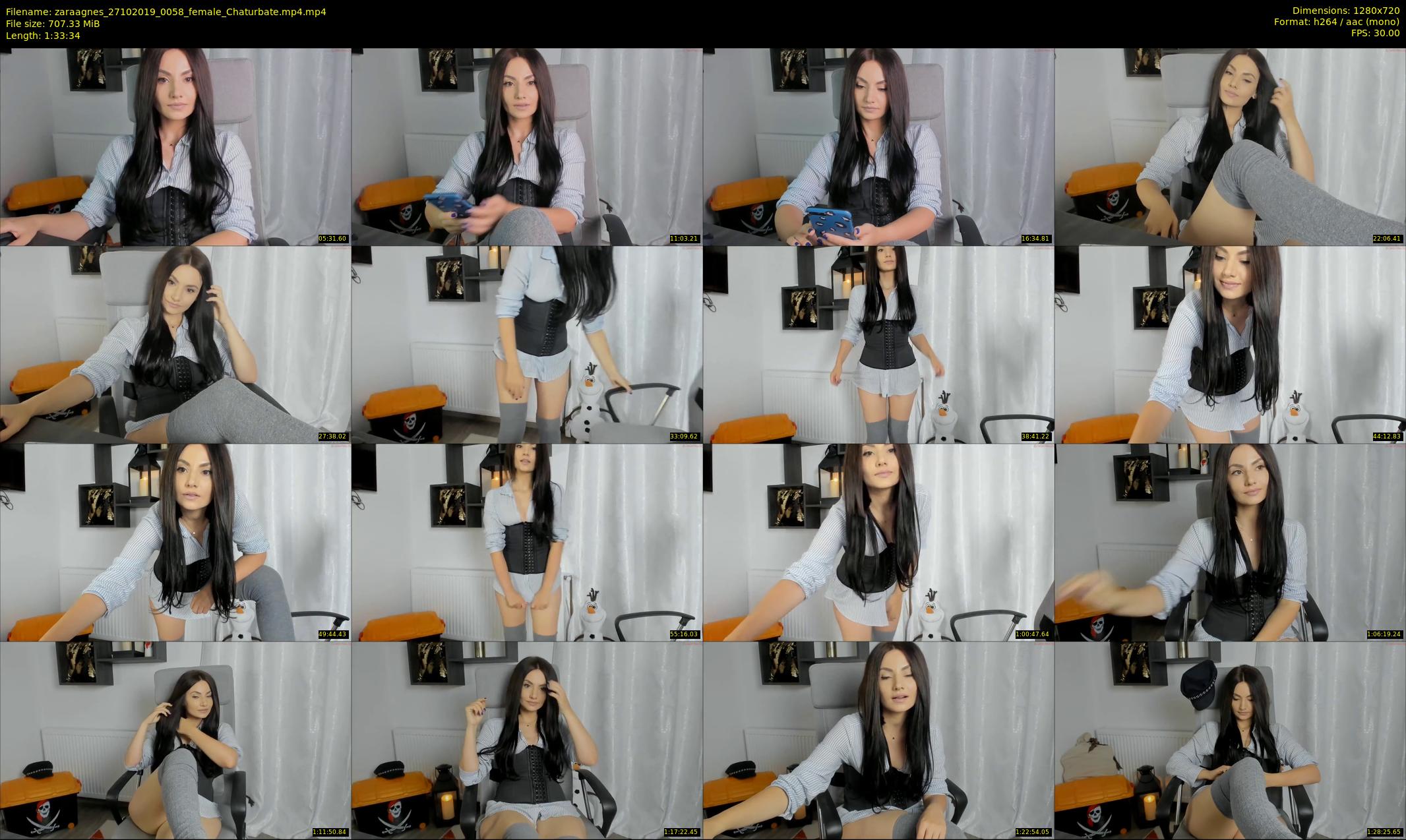 zaraagnes — 94 minute Chaturbate female cam show recording, 720p, Oct 27, 2019