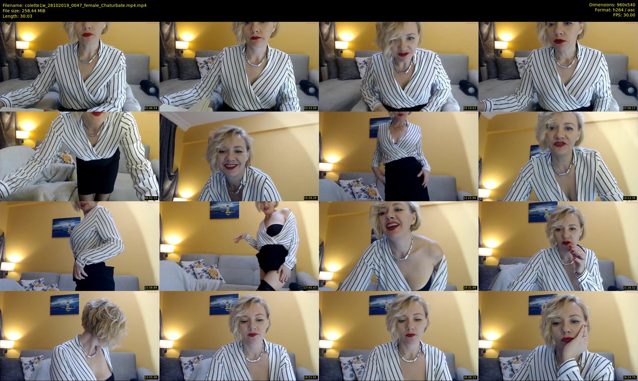 colette1w — 31 minute Chaturbate female cam show recording, 480p, Oct 28, 2019