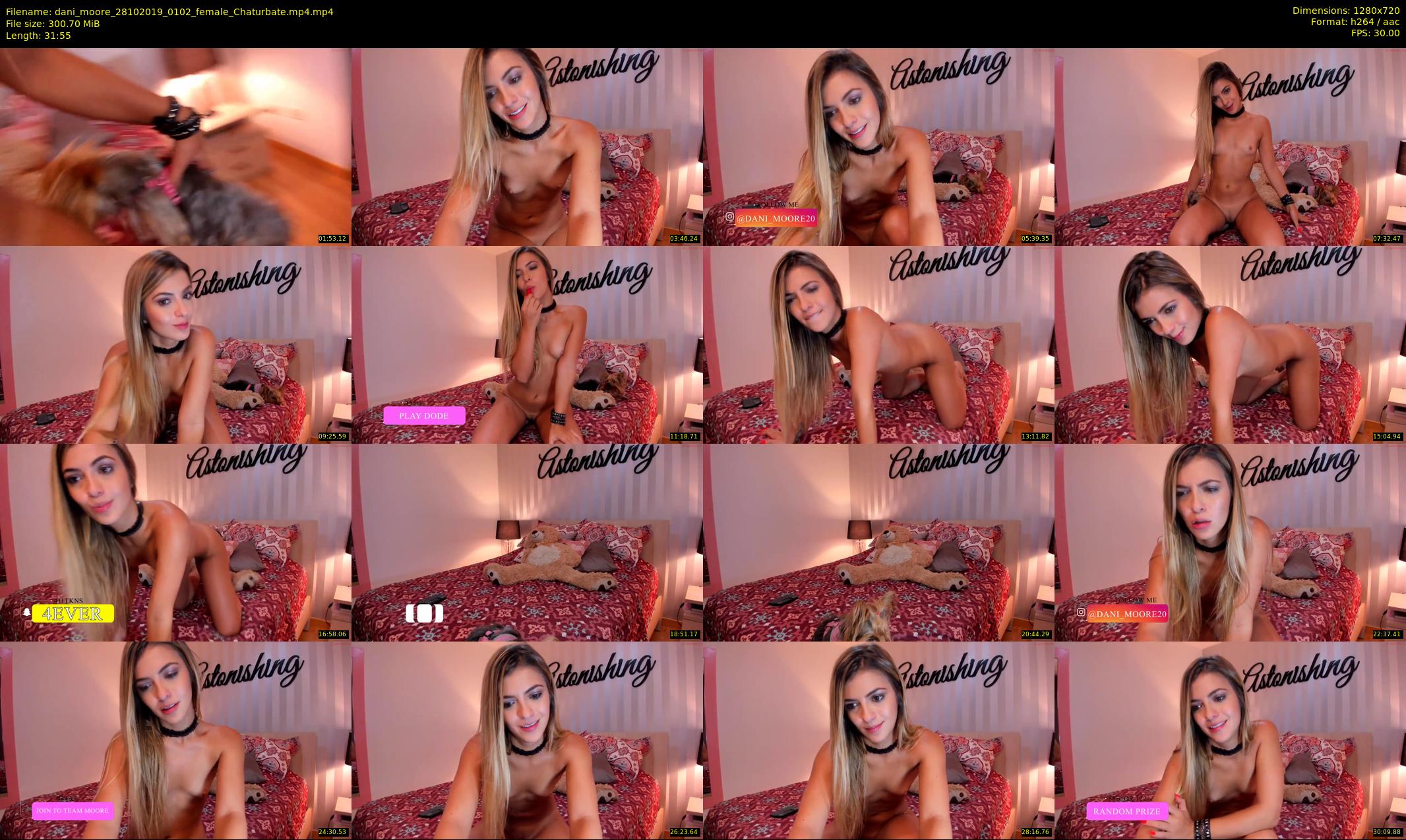 dani_moore — 32 minute Chaturbate female cam show recording, 720p, Oct 28, 2019