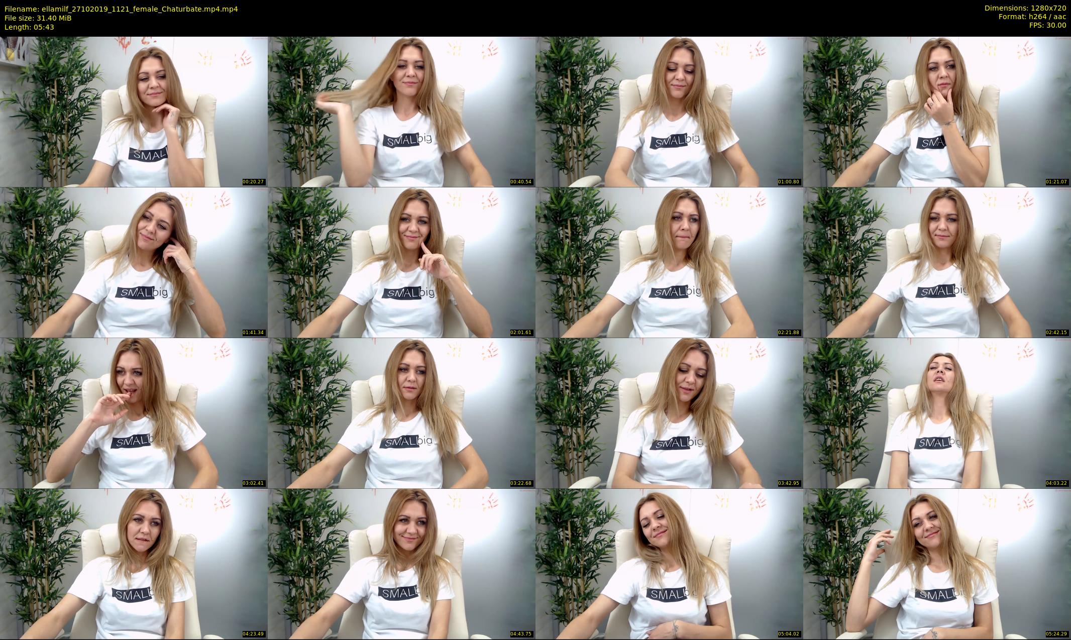 ellamilf — 6 minute Chaturbate female cam show recording, 720p, Oct 27, 2019