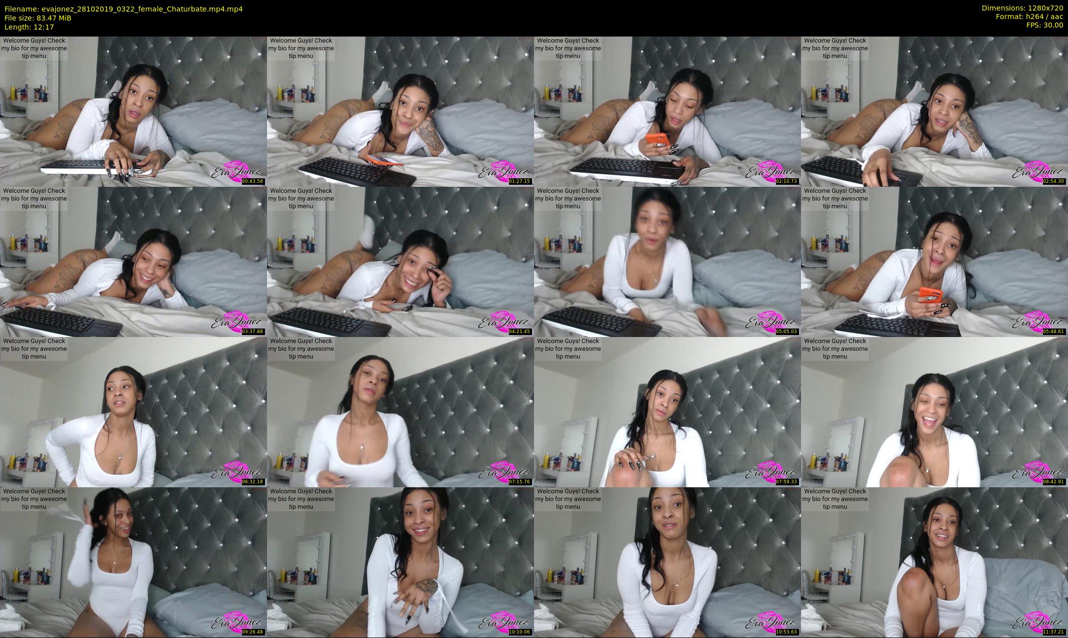 evajonez — 13 minute Chaturbate female cam show recording, 720p, Oct 28, 2019
