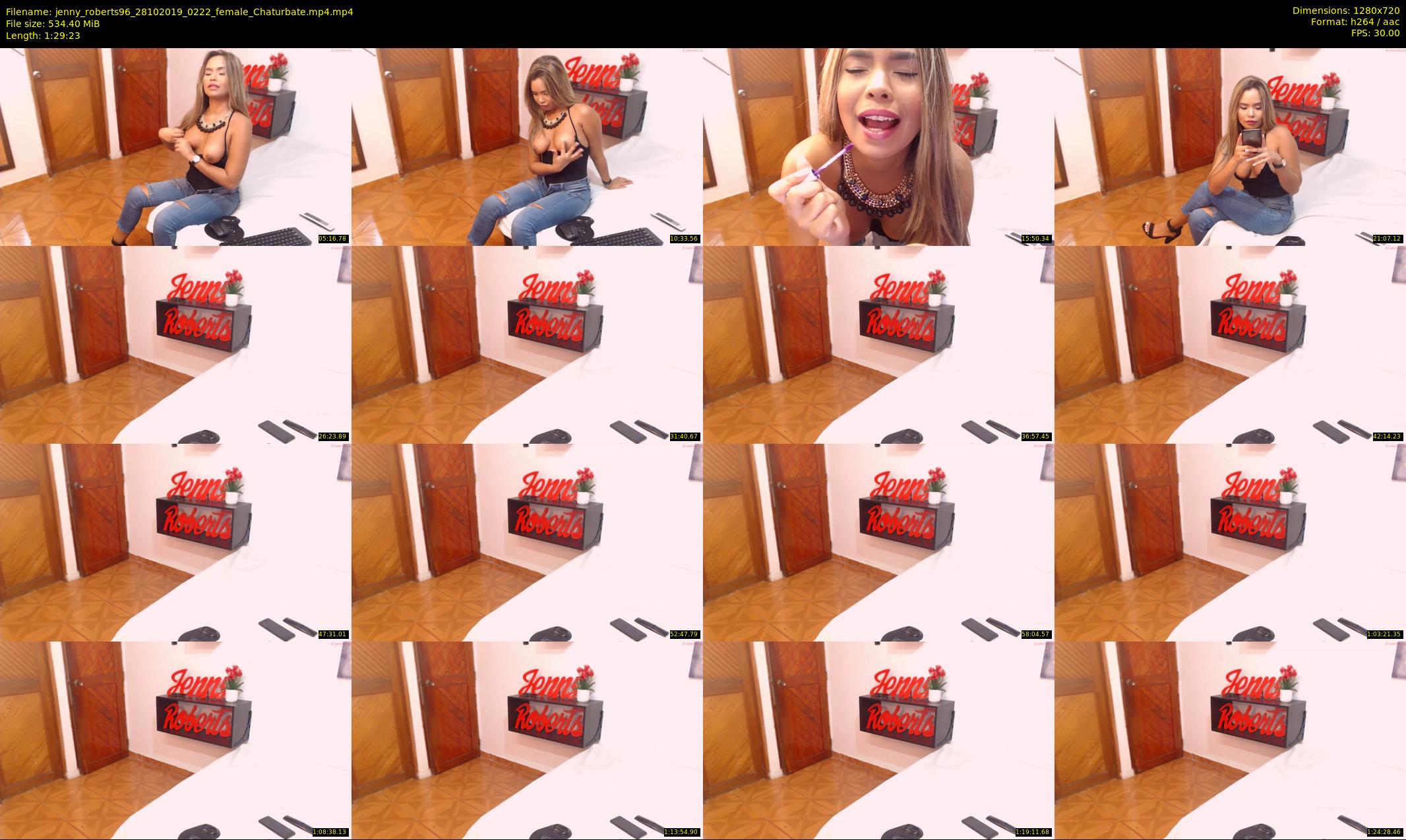 jenny_roberts96 — 90 minute Chaturbate female cam show recording, 720p, Oct 28, 2019
