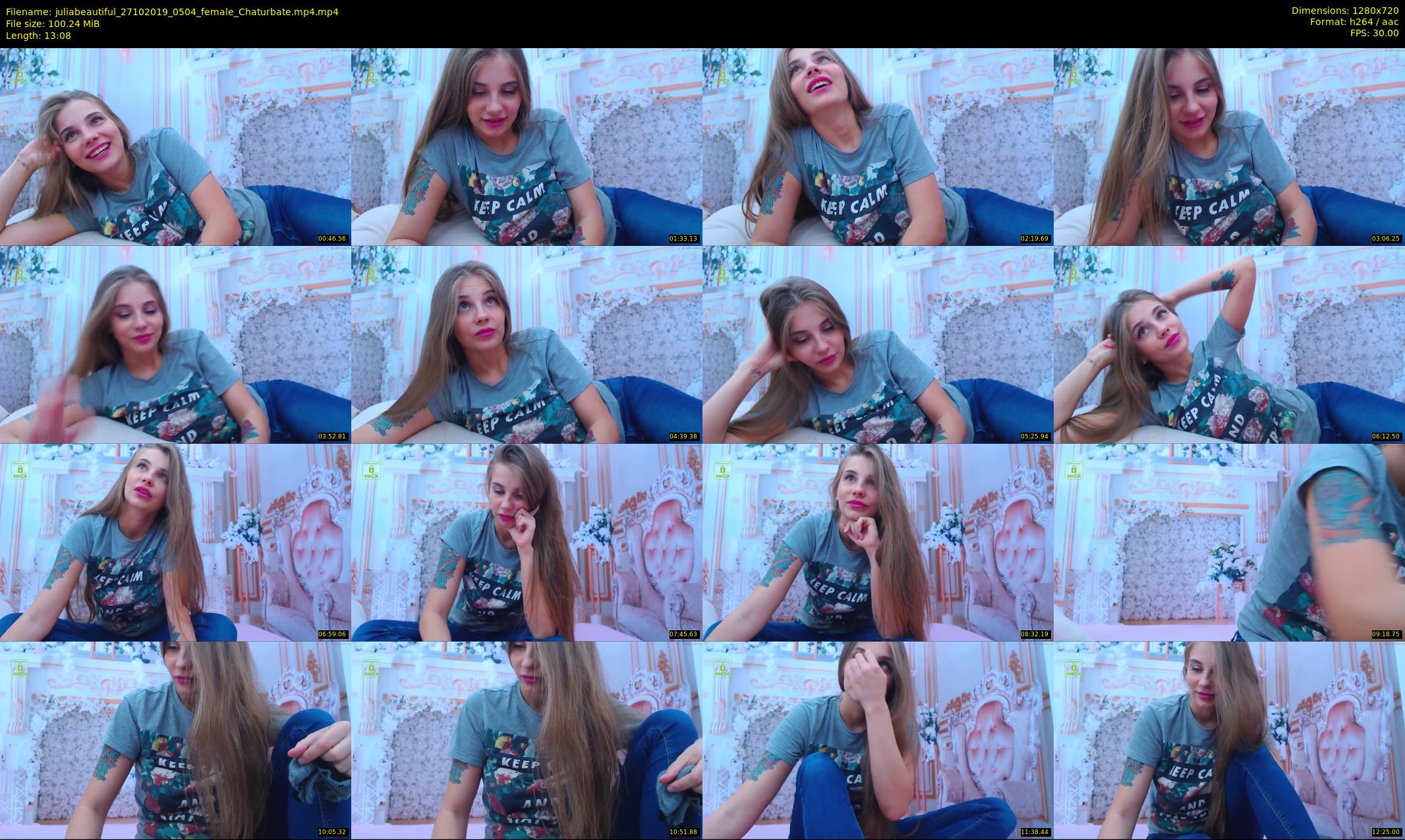 juliabeautiful — 14 minute Chaturbate female cam show recording, 720p, Oct 27, 2019