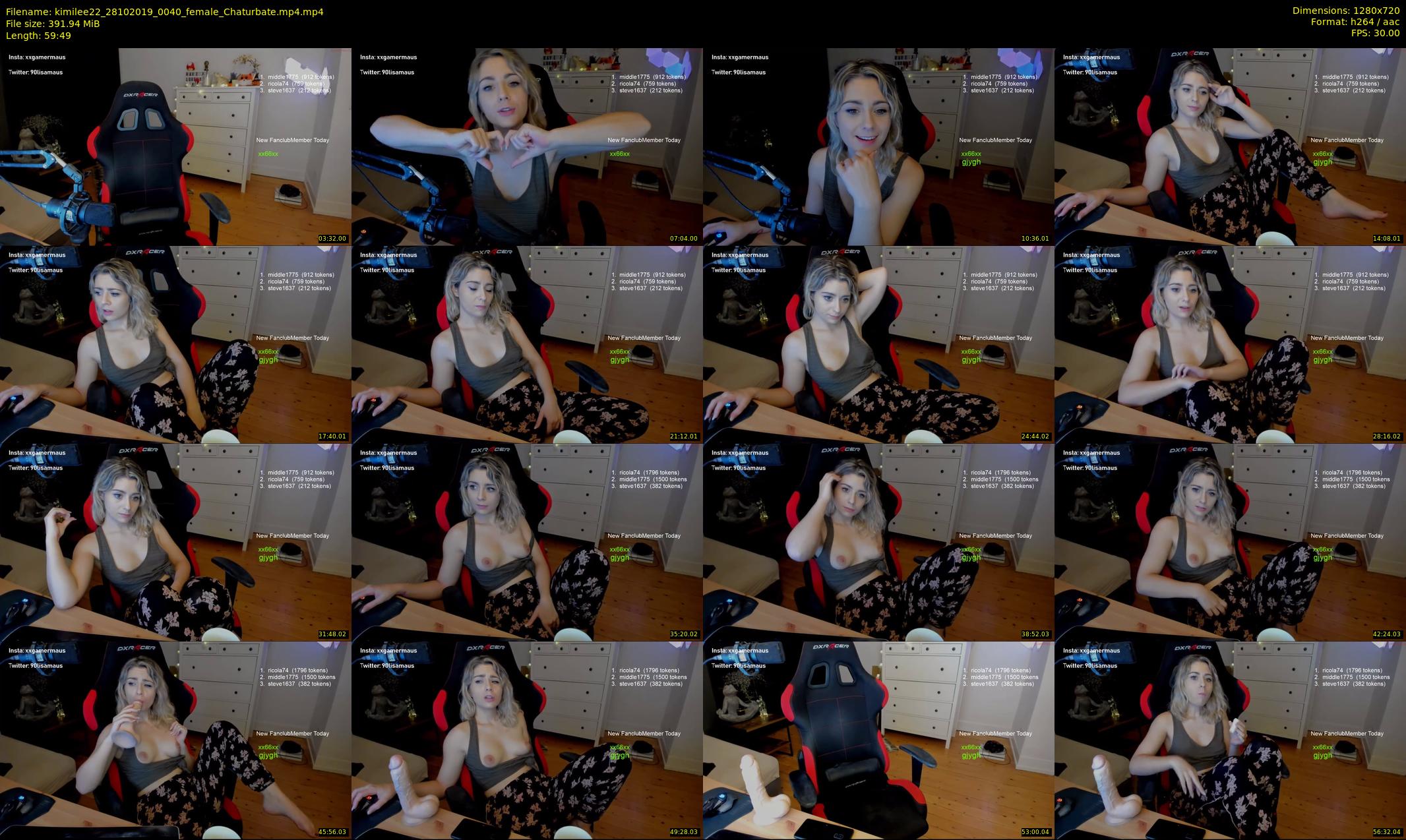kimilee22 — 60 minute Chaturbate female cam show recording, 720p, Oct 28, 2019