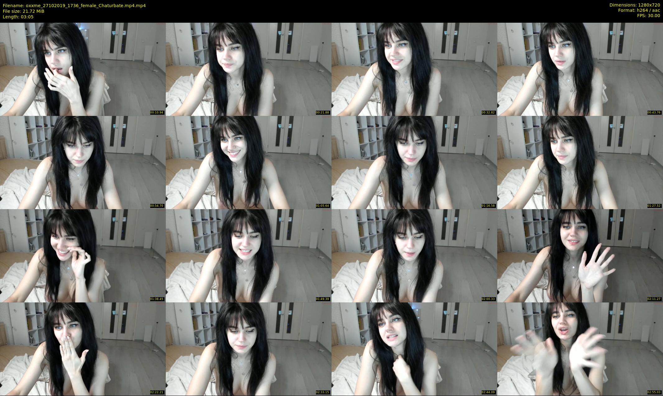 oxxme — 4 minute Chaturbate female cam show recording, 720p, Oct 27, 2019
