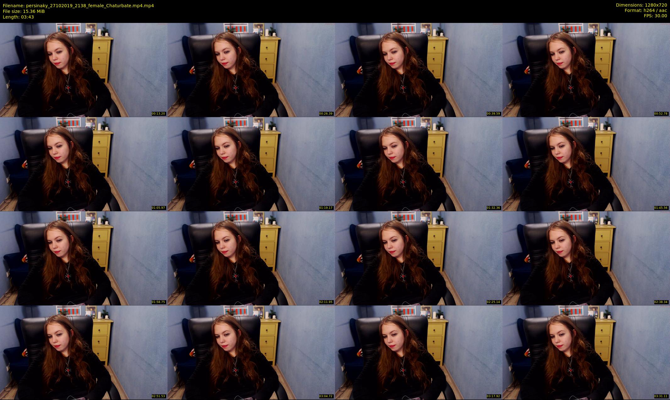 persinaky — 4 minute Chaturbate female cam show recording, 720p, Oct 27, 2019