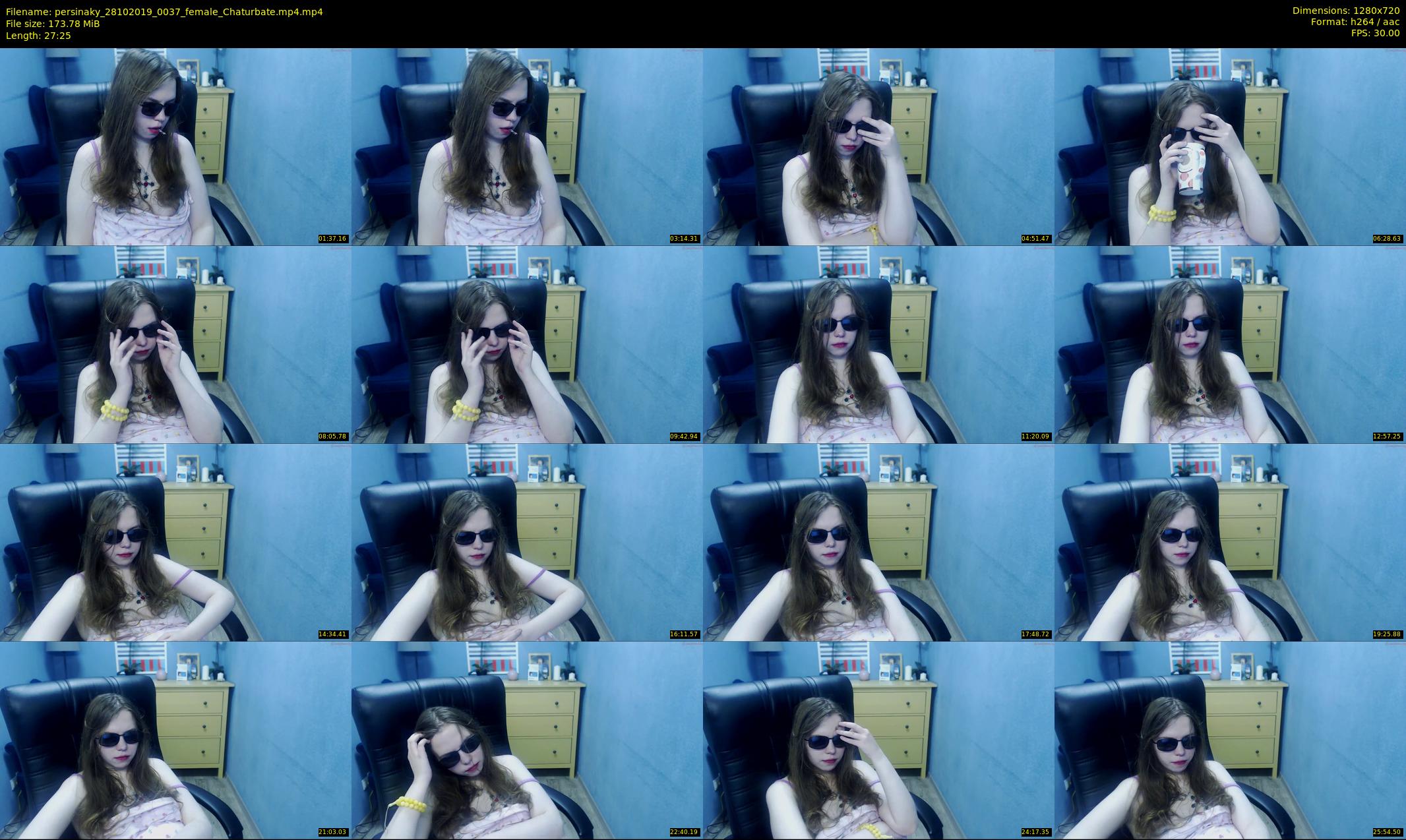 persinaky — 28 minute Chaturbate female cam show recording, 720p, Oct 28, 2019