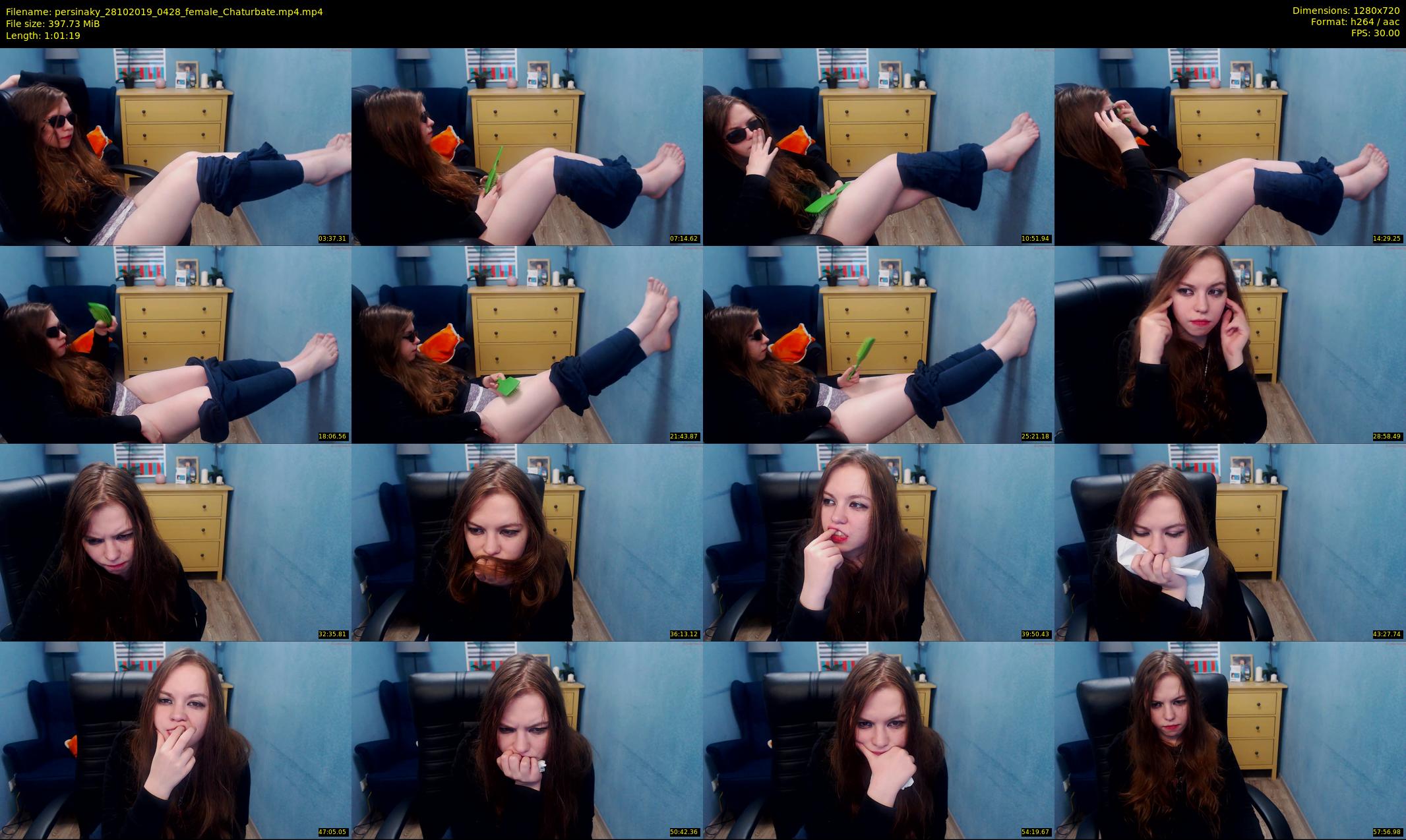 persinaky — 62 minute Chaturbate female cam show recording, 720p, Oct 28, 2019