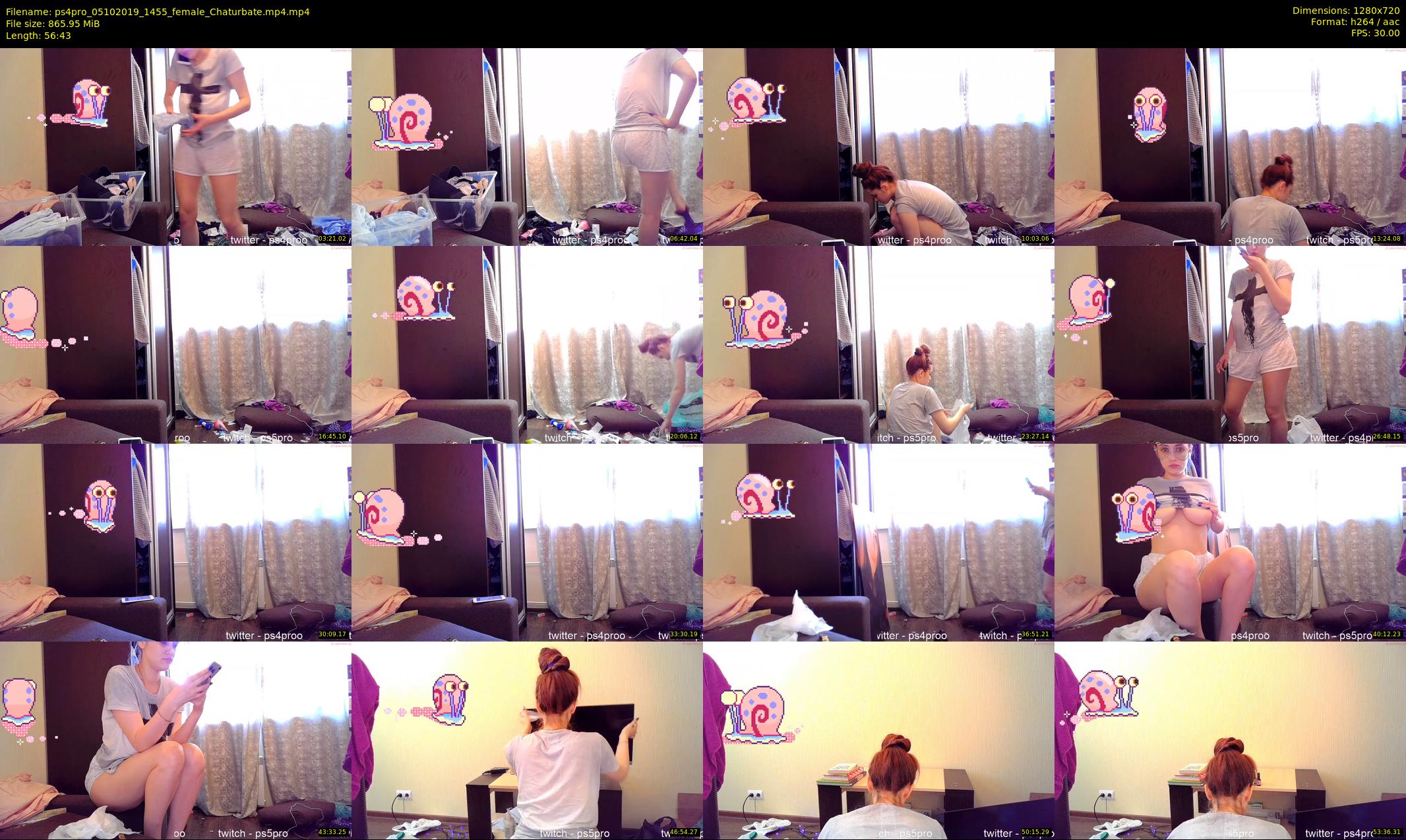 ps4pro — 57 minute Chaturbate female cam show recording, 720p, Oct 5, 2019