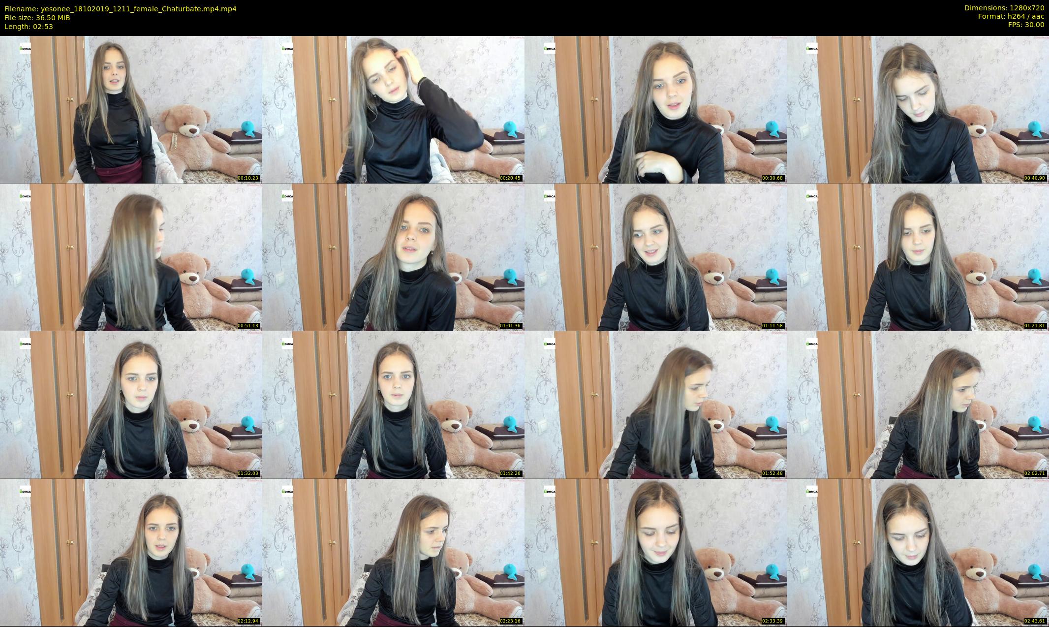 yesonee — 3 minute Chaturbate female cam show recording, 720p, Oct 18, 2019