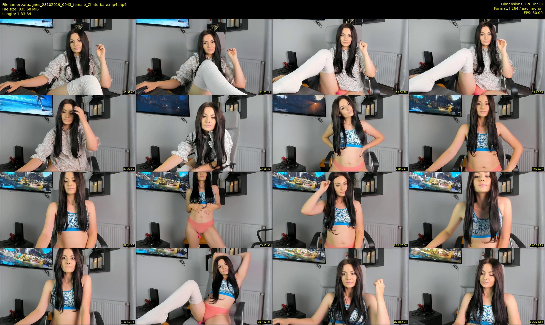 zaraagnes — 94 minute Chaturbate female cam show recording, 720p, Oct 28, 2019