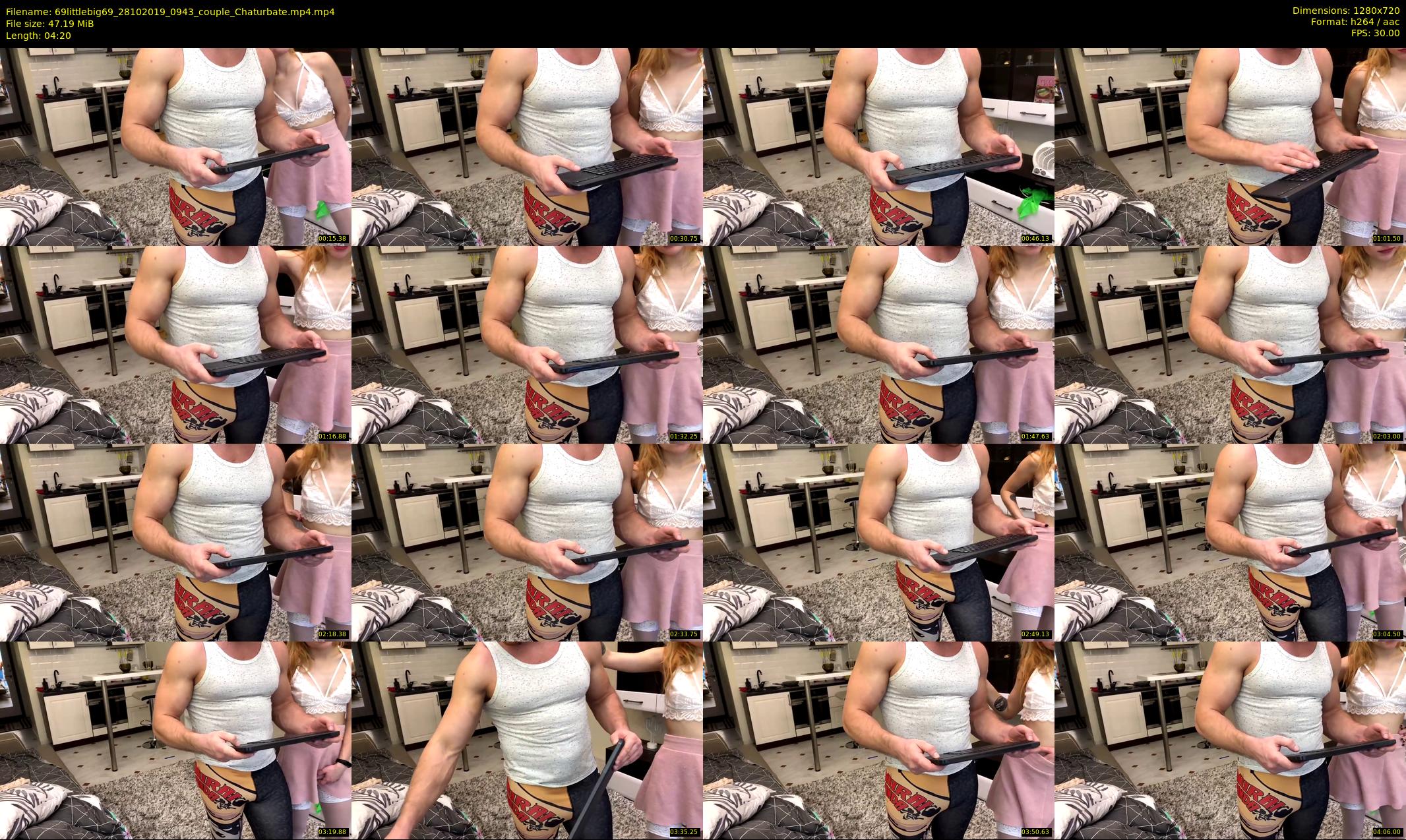 69littlebig69 — 5 minute Chaturbate couple cam show recording, 720p, Oct 28, 2019