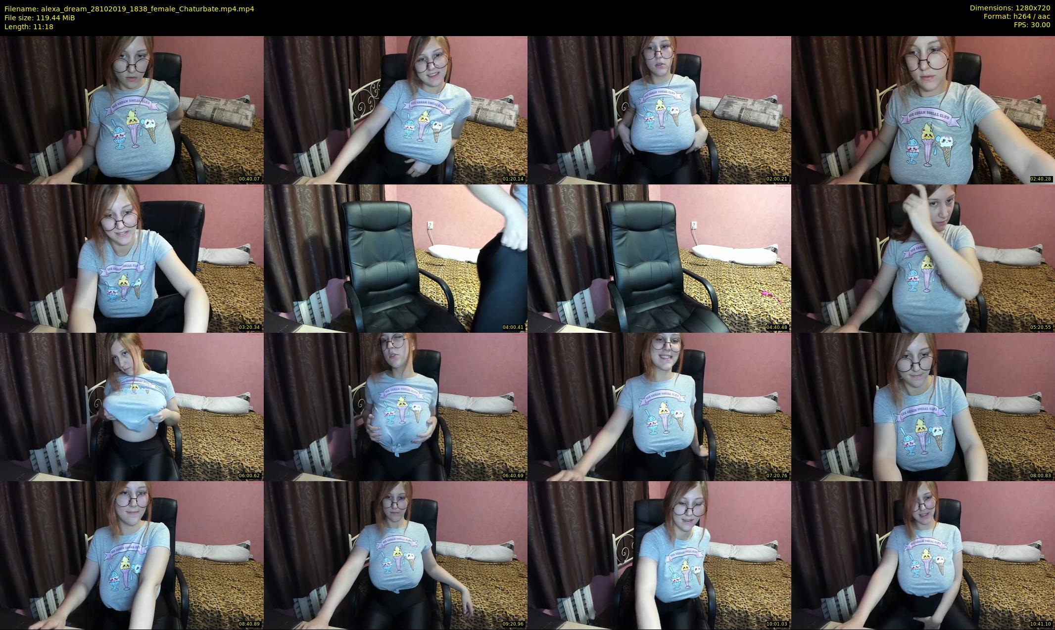alexa_dream — 12 minute Chaturbate female cam show recording, 720p, Oct 28, 2019