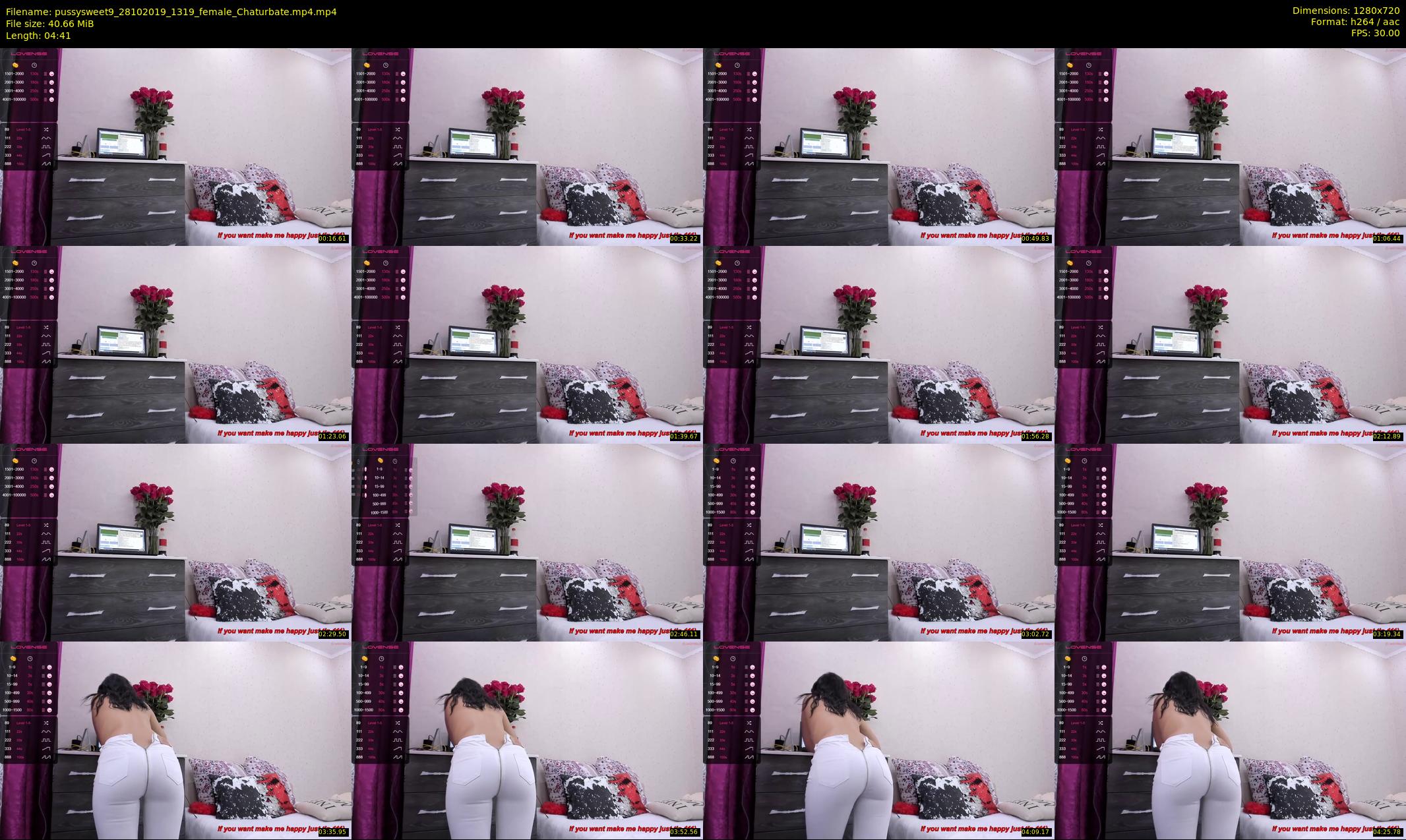 pussysweet9 — 5 minute Chaturbate female cam show recording, 720p, Oct 28, 2019