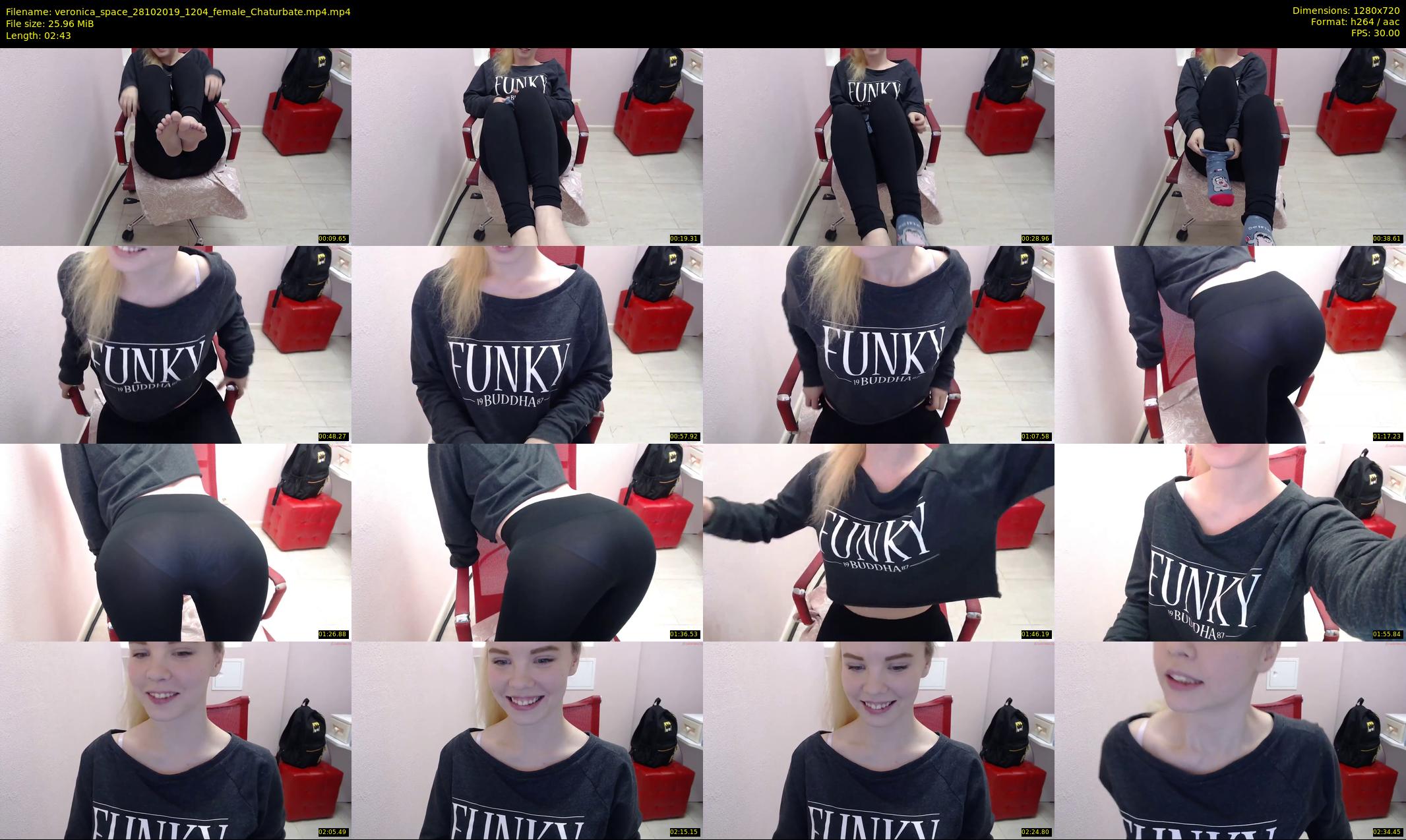 veronica_space — 3 minute Chaturbate female cam show recording, 720p, Oct 28, 2019