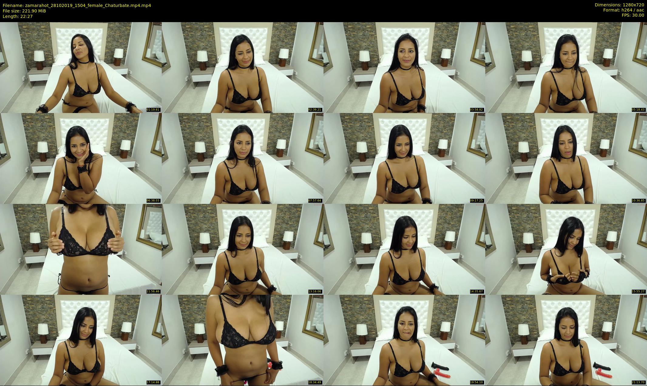 zamarahot — 23 minute Chaturbate female cam show recording, 720p, Oct 28, 2019