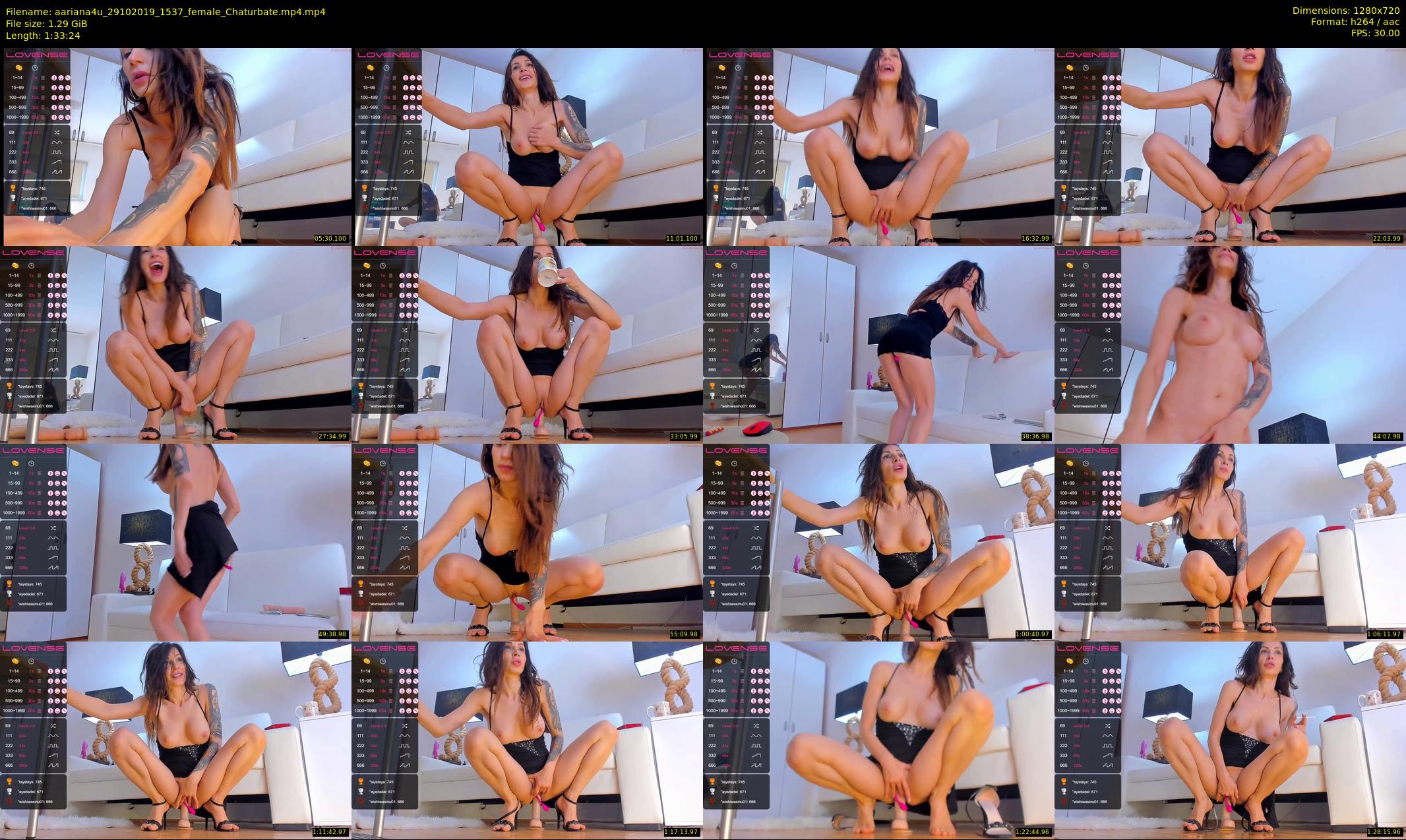 aariana4u — 94 minute Chaturbate female cam show recording, 720p, Oct 29, 2019