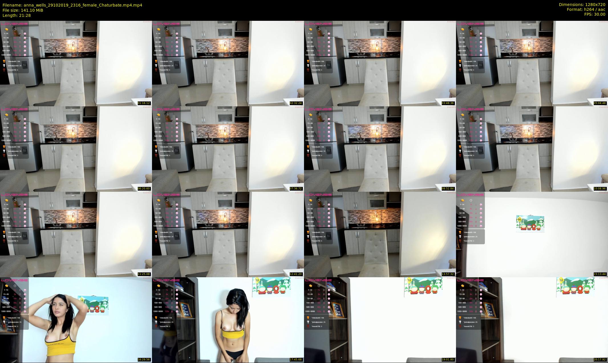 anna_wells — 22 minute Chaturbate female cam show recording, 720p, Oct 29, 2019