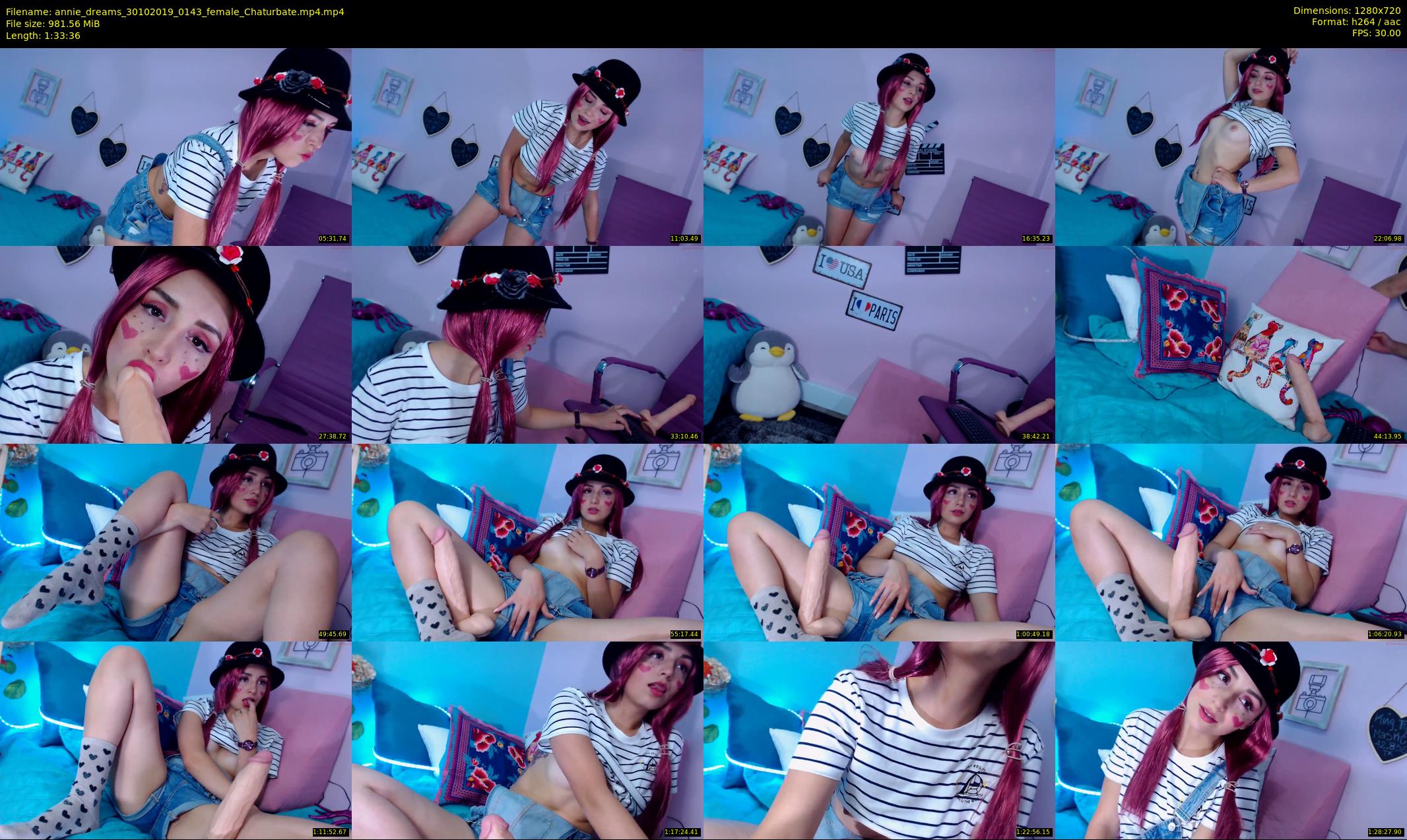 annie_dreams — 94 minute Chaturbate female cam show recording, 720p, Oct 30, 2019
