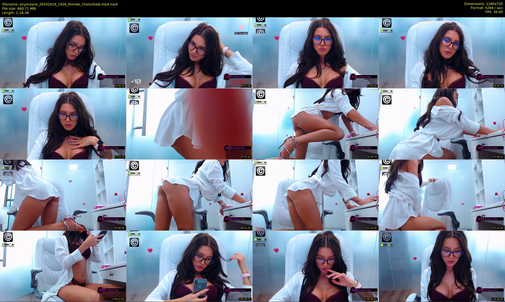 anyarayne — 79 minute Chaturbate female cam show recording, 720p, Oct 29, 2019