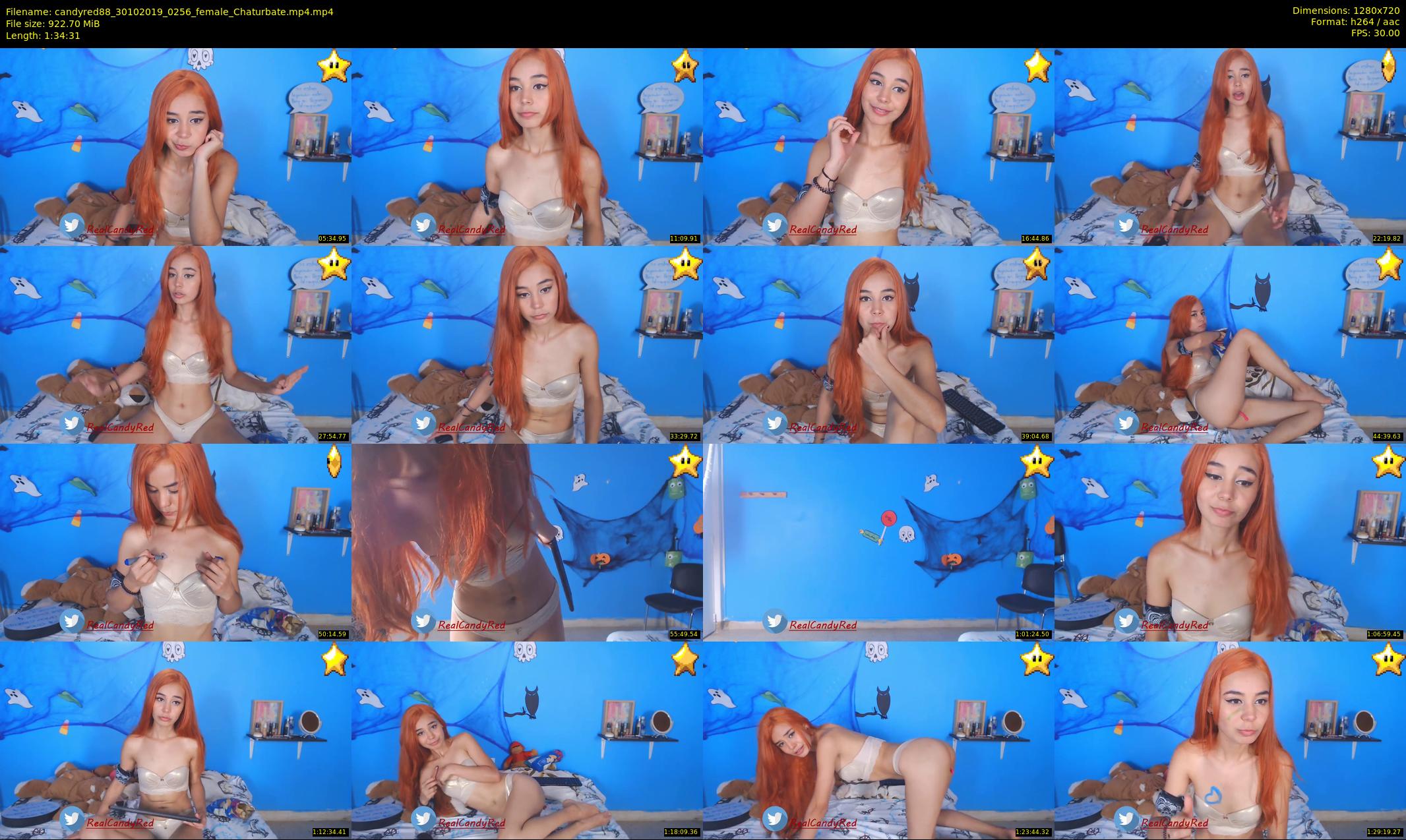 candyred88 — 95 minute Chaturbate female cam show recording, 720p, Oct 30, 2019