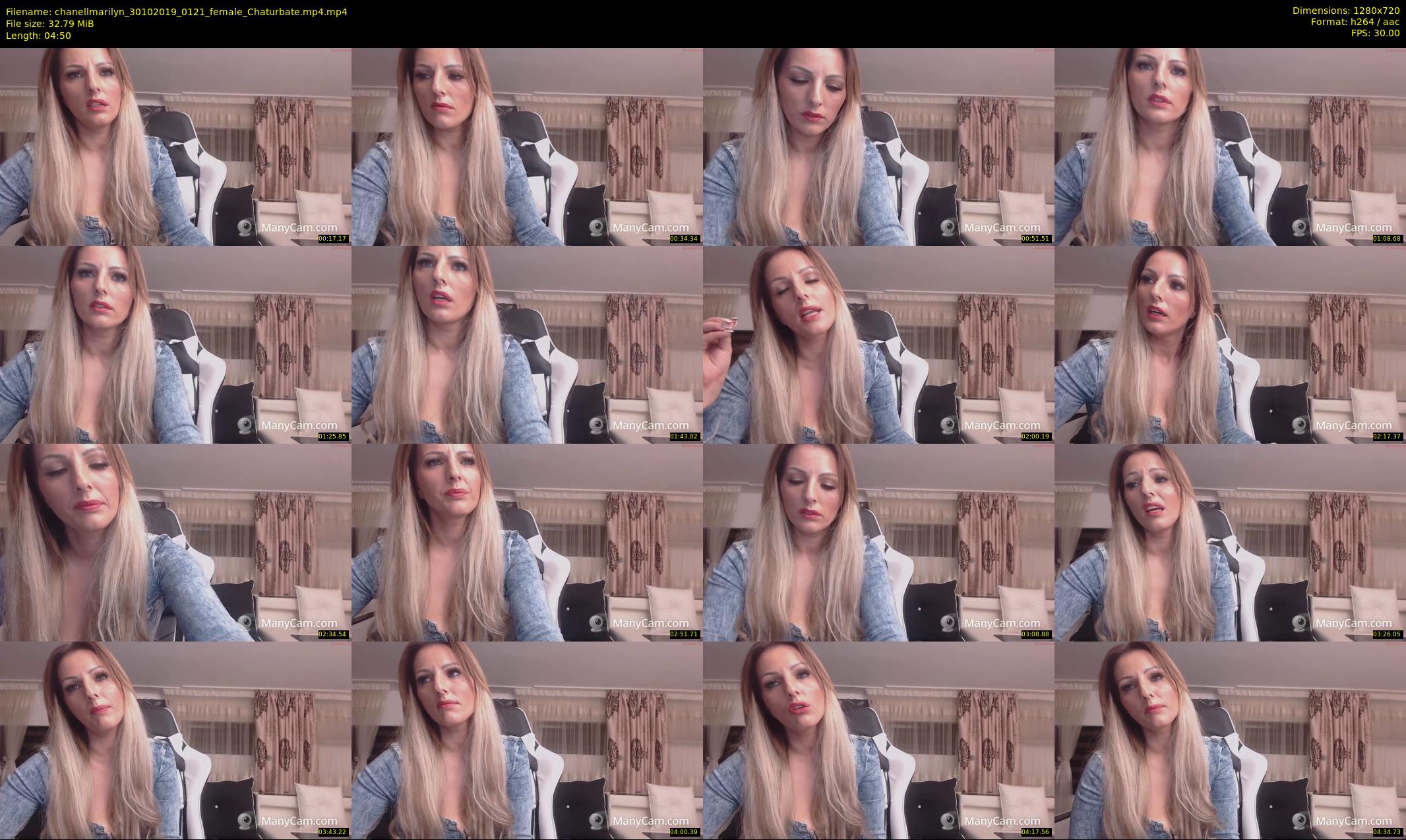 chanellmarilyn — 5 minute Chaturbate female cam show recording, 720p, Oct 30, 2019