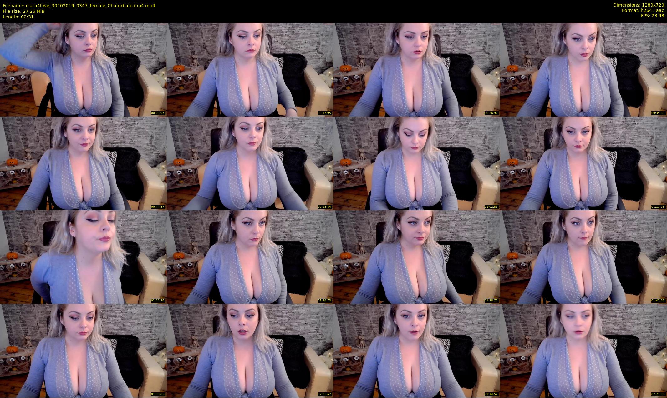 clara4love — 3 minute Chaturbate female cam show recording, 720p, Oct 30, 2019