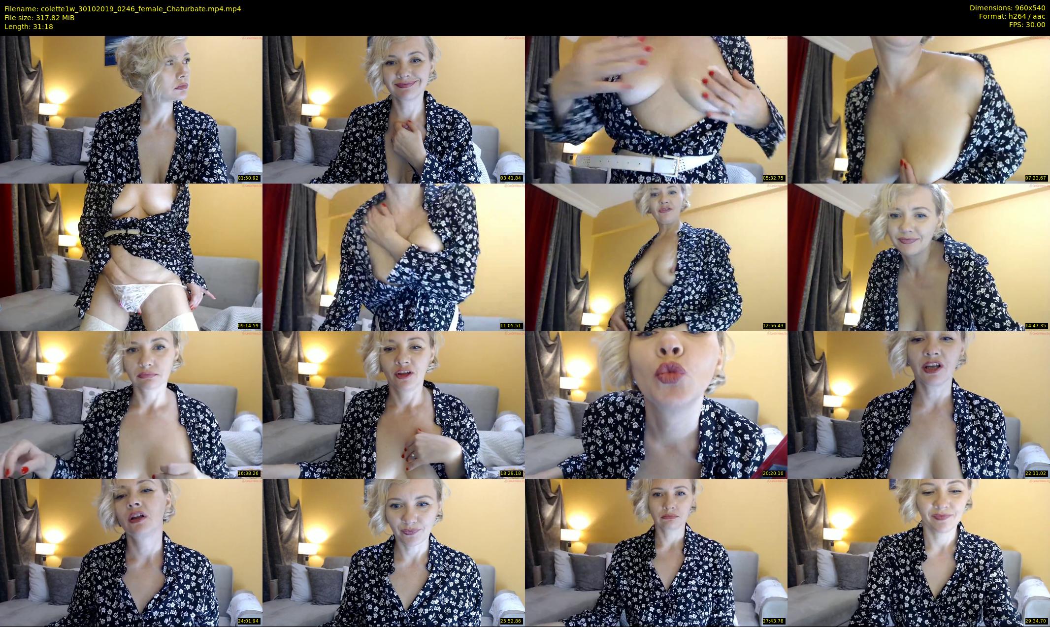 colette1w — 32 minute Chaturbate female cam show recording, 480p, Oct 30, 2019