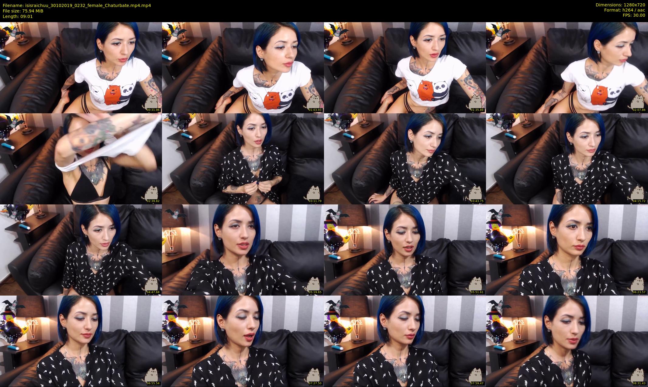 isisraichuu — 10 minute Chaturbate female cam show recording, 720p, Oct 30, 2019