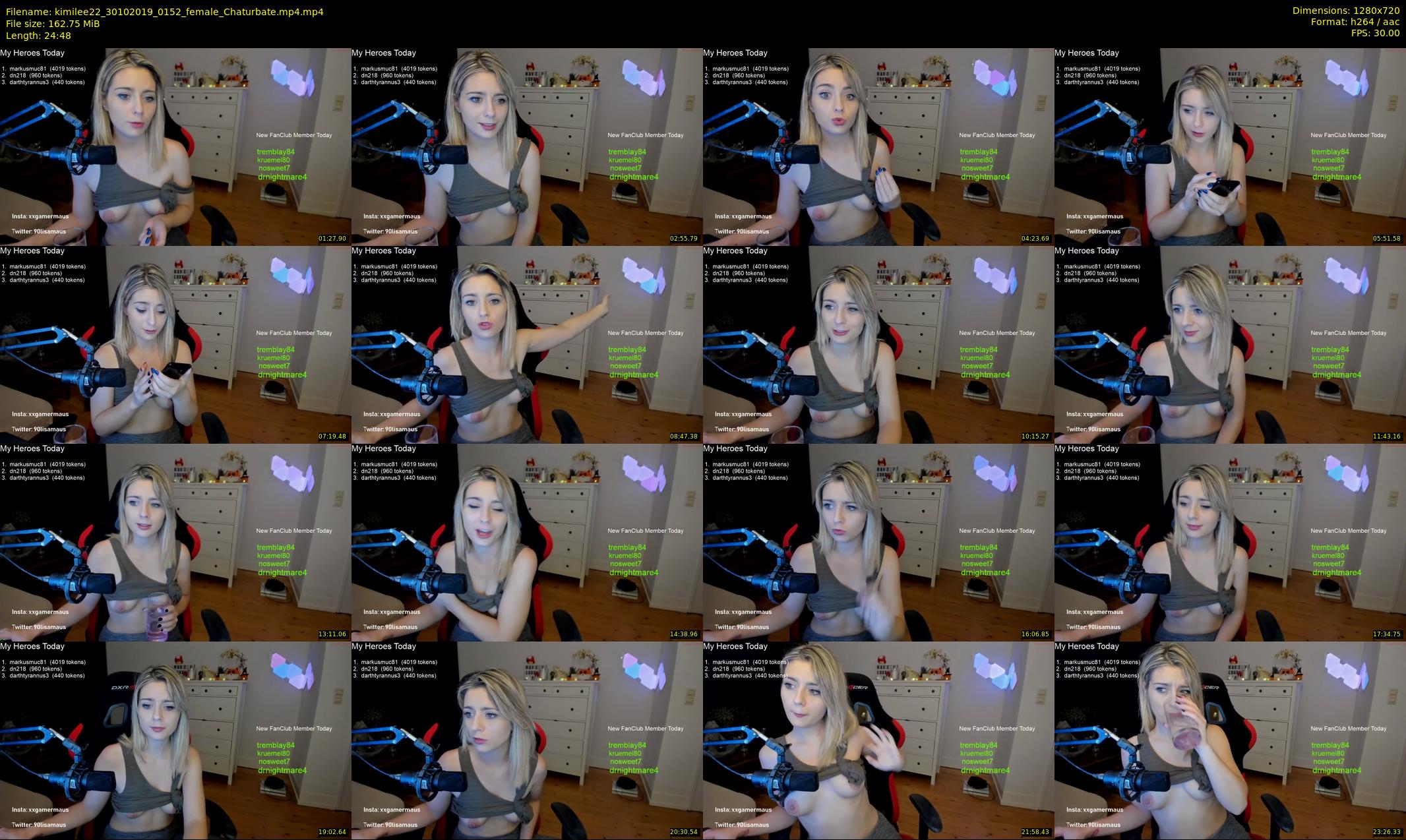 kimilee22 — 25 minute Chaturbate female cam show recording, 720p, Oct 30, 2019