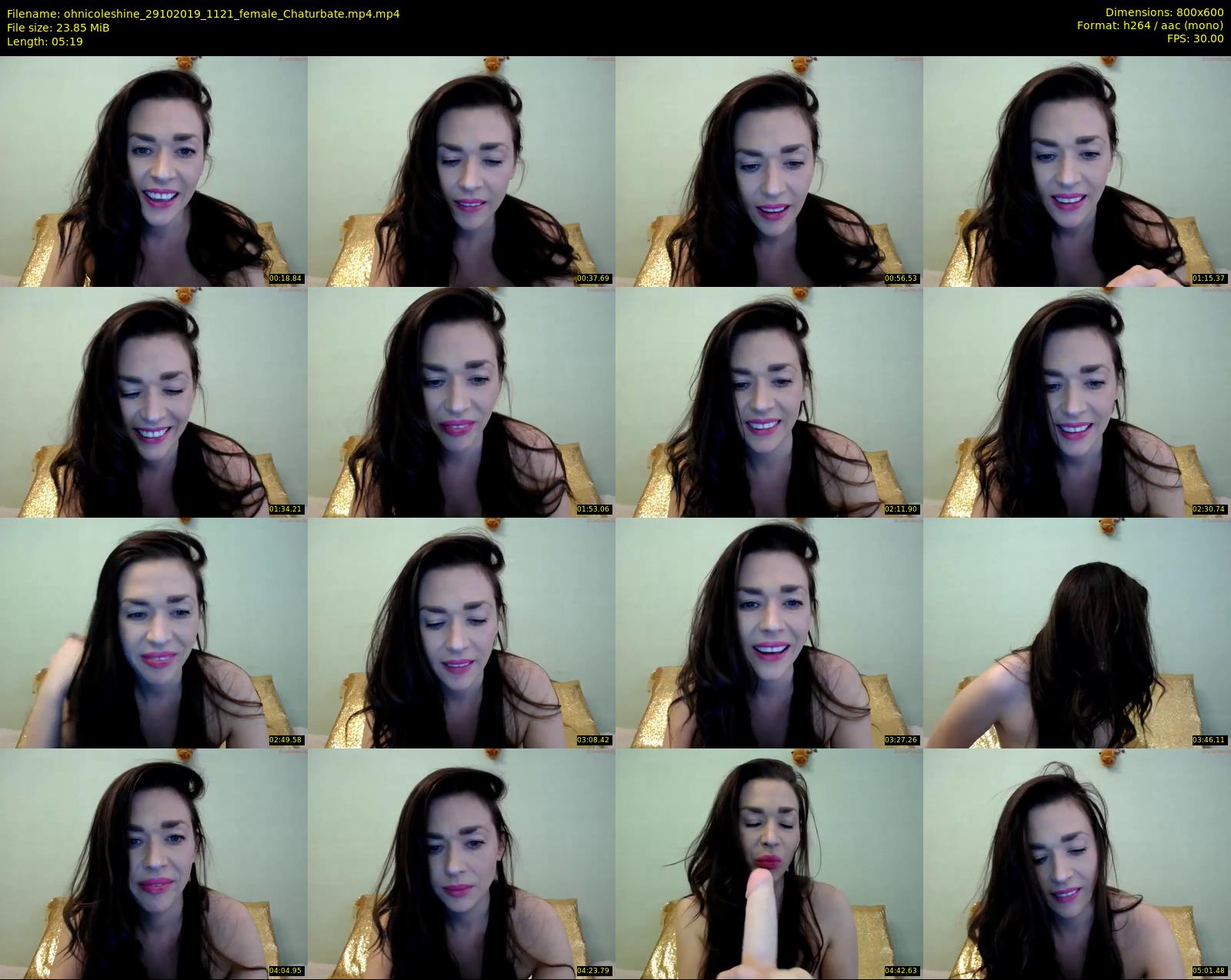 ohnicoleshine — 6 minute Chaturbate female cam show recording, 480p, Oct 29, 2019