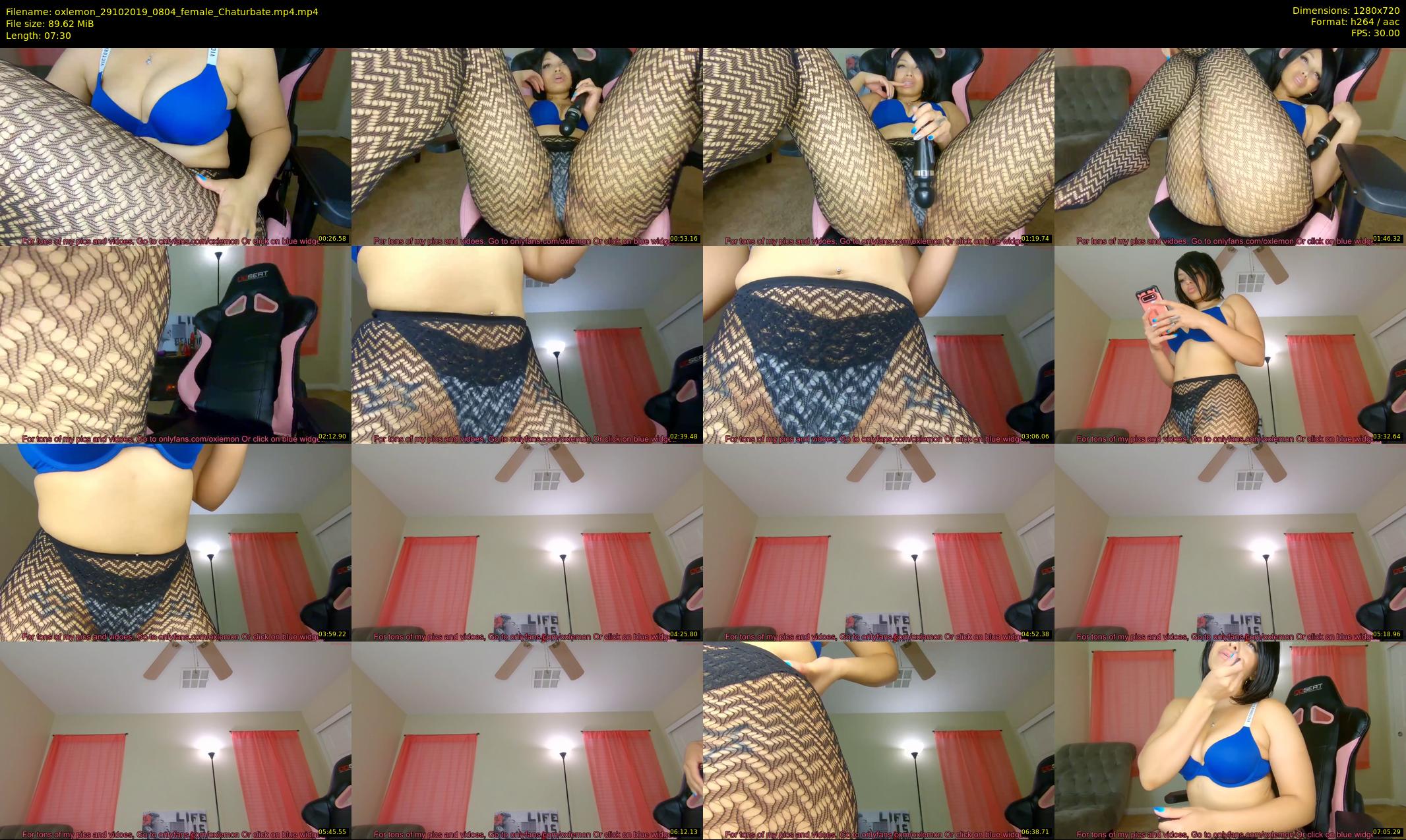 oxlemon — 8 minute Chaturbate female cam show recording, 720p, Oct 29, 2019