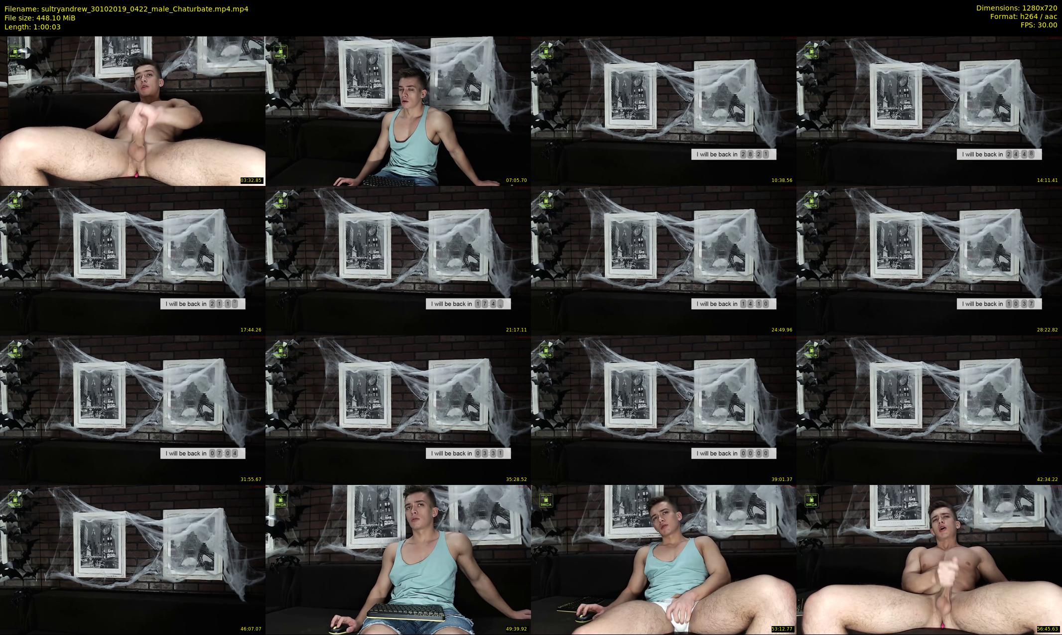 sultryandrew — 61 minute Chaturbate male cam show recording, 720p, Oct 30, 2019