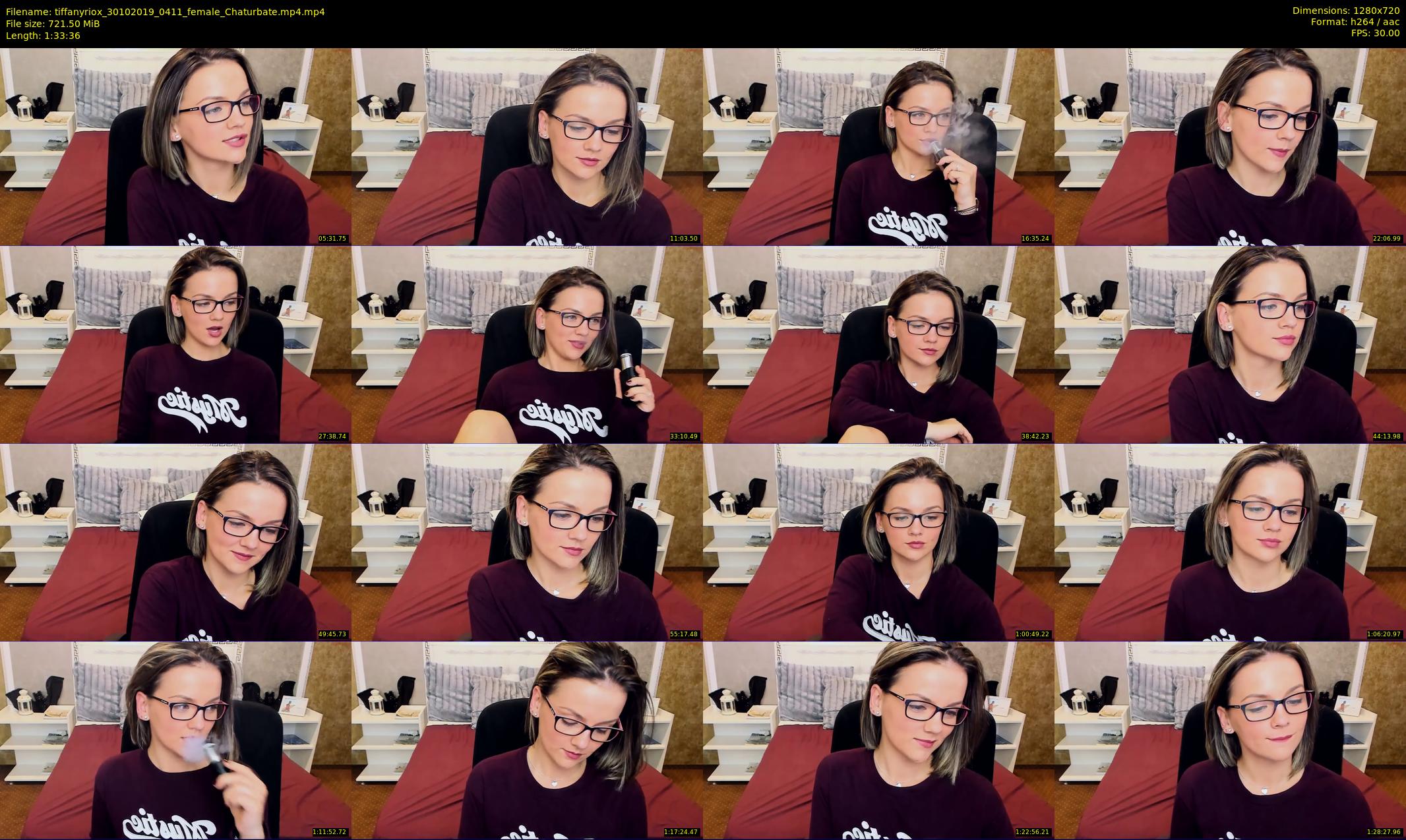 tiffanyriox — 94 minute Chaturbate female cam show recording, 720p, Oct 30, 2019
